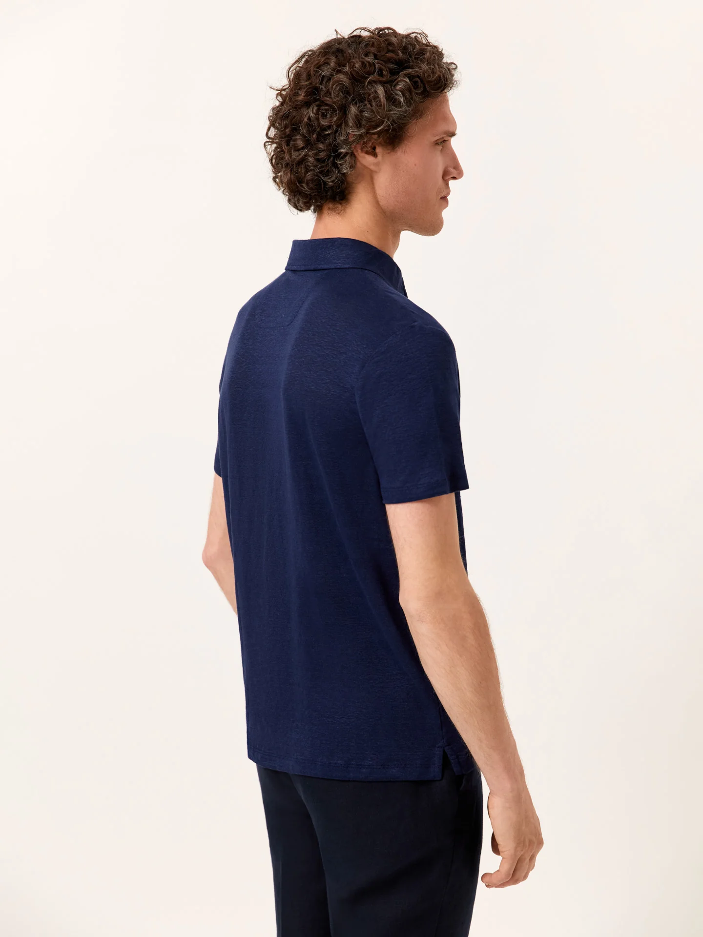Polo Luxe Leisure regular fit em jersey de linho - Image 3
