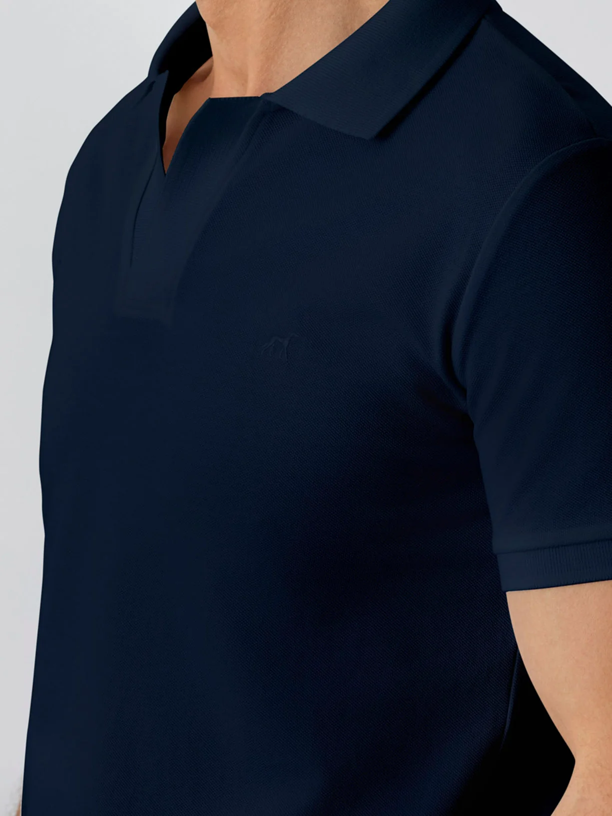 Polo Piqué Slim Fit Com Gola Cuba Em Rib Em Algodão Bci - Image 2