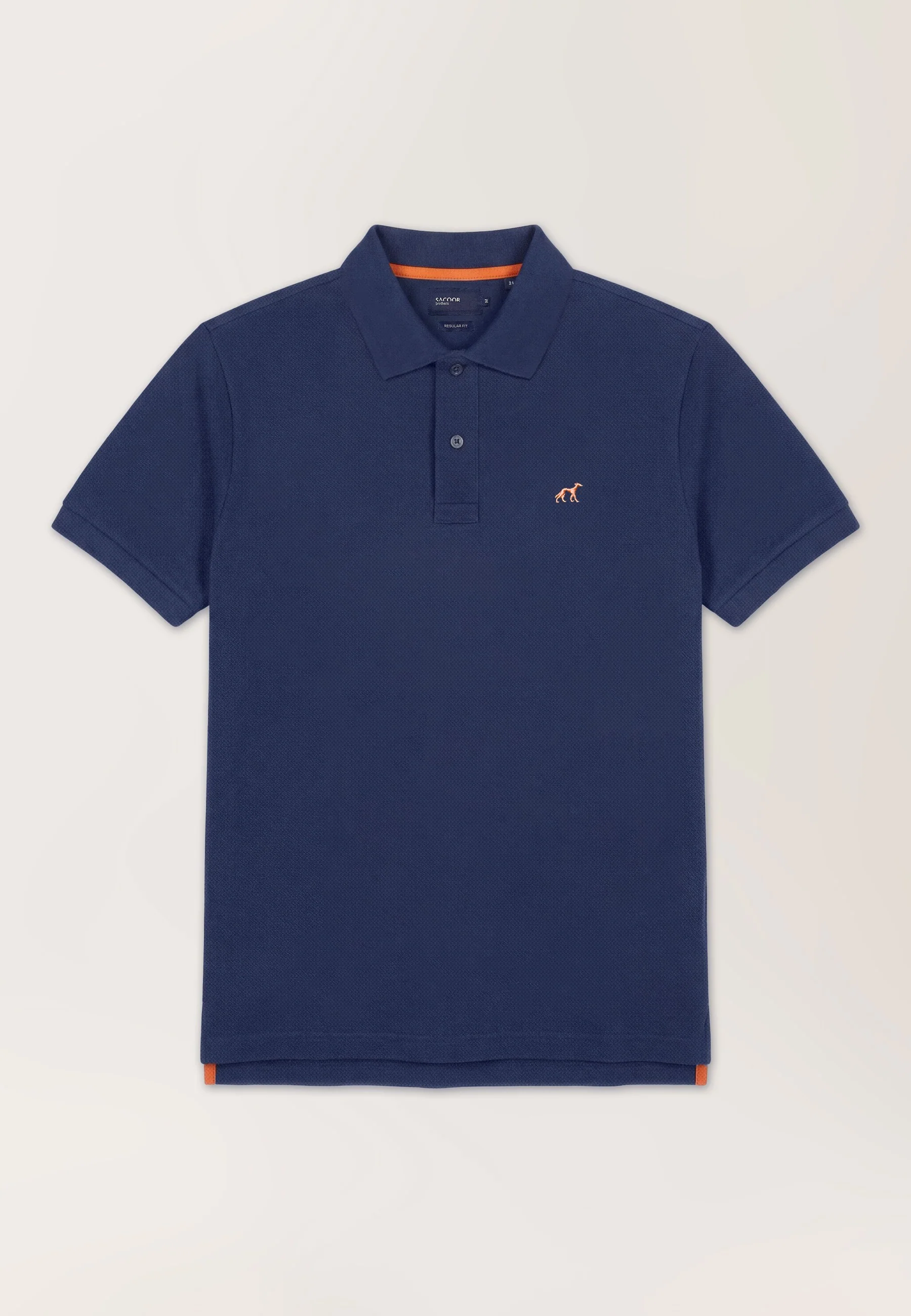 Polo Regular Fit Em Piqué Stretch Com Detalhes Contrastantes E Print Na Parte Inferior Da Gola - Image 3