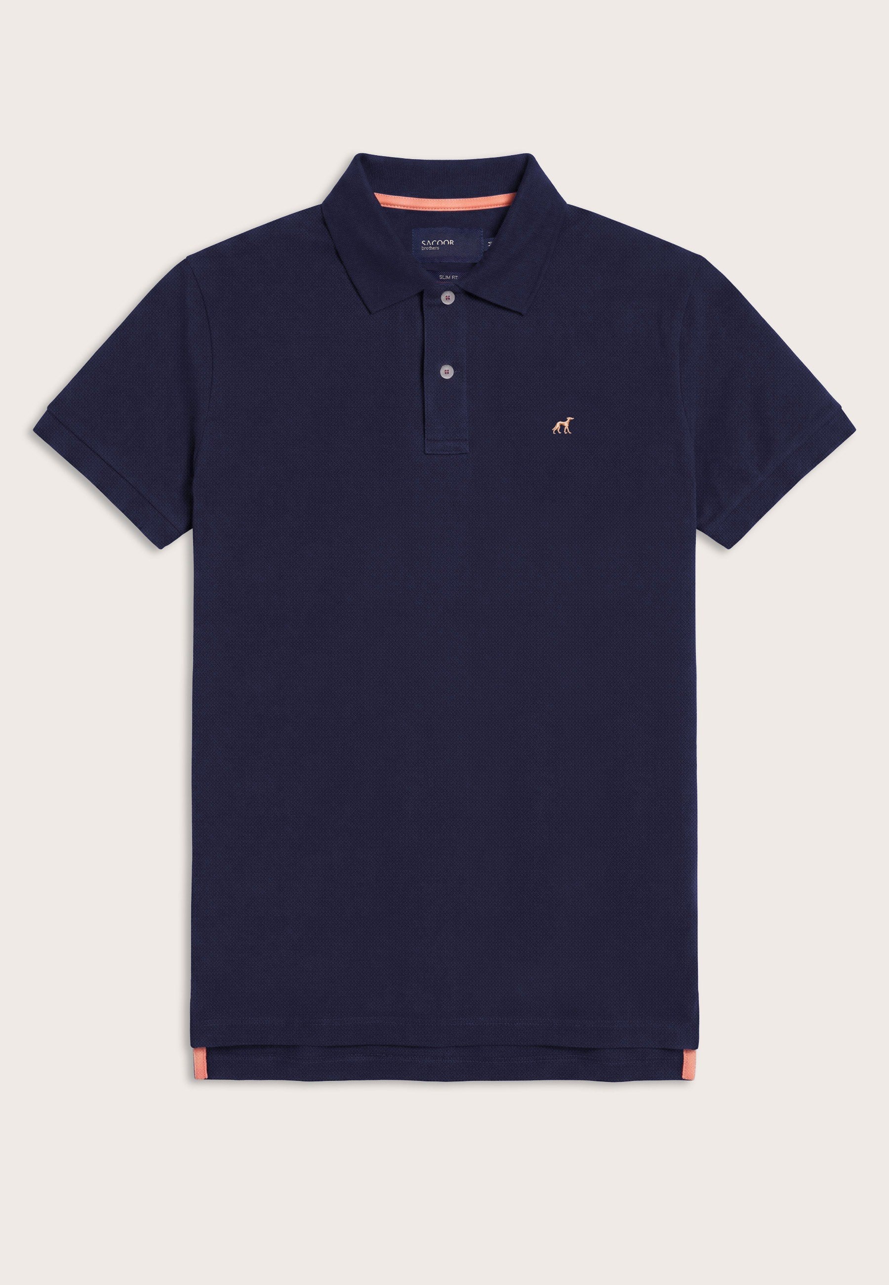 Polo Regular Fit Em Piqué Stretch Com Detalhes Contrastantes E Print Na Parte Inferior Da Gola - Image 9