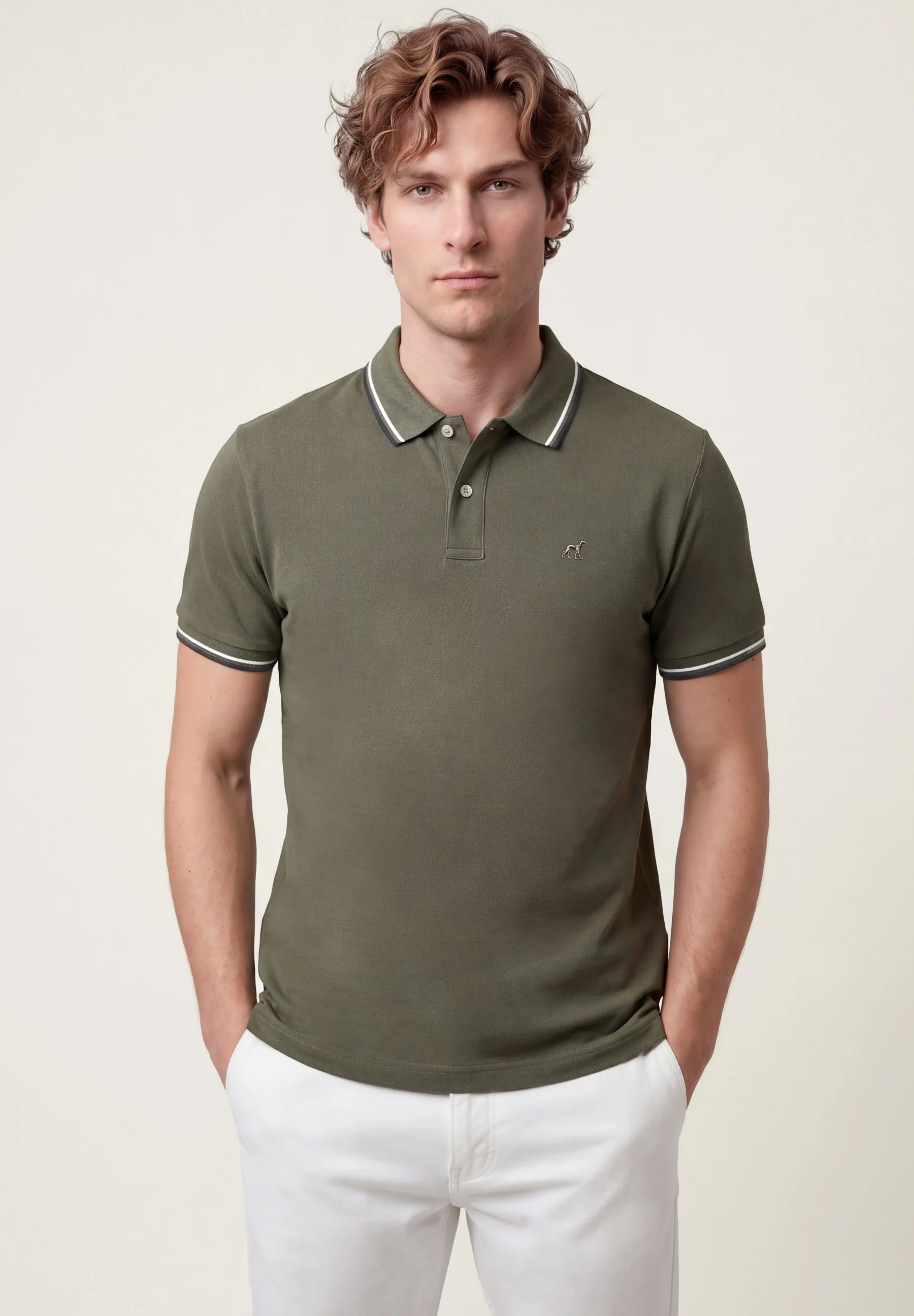 Polo Regular Fit Em Piqué Stretch Com Detalhes De Riscas Contrastantes - Image 12