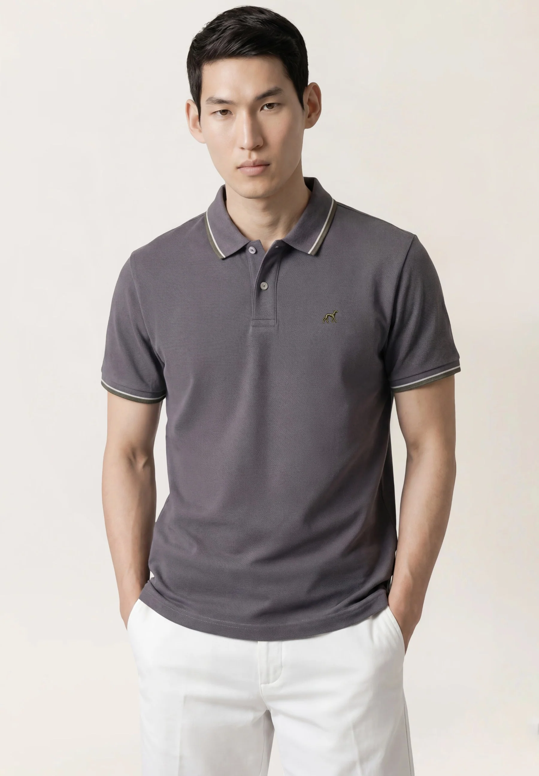 Polo Regular Fit Em Piqué Stretch Com Detalhes De Riscas Contrastantes - Image 15
