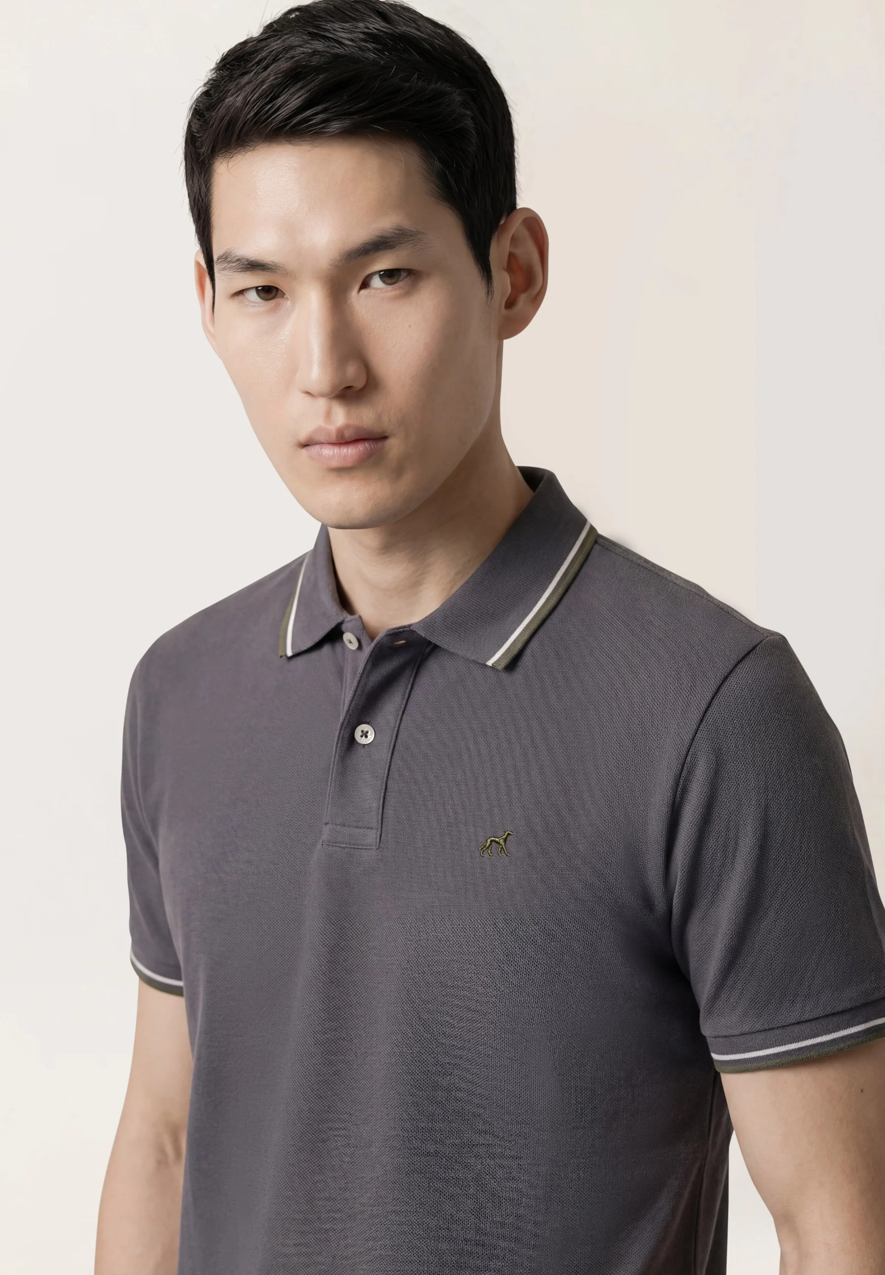 Polo Regular Fit Em Piqué Stretch Com Detalhes De Riscas Contrastantes - Image 16