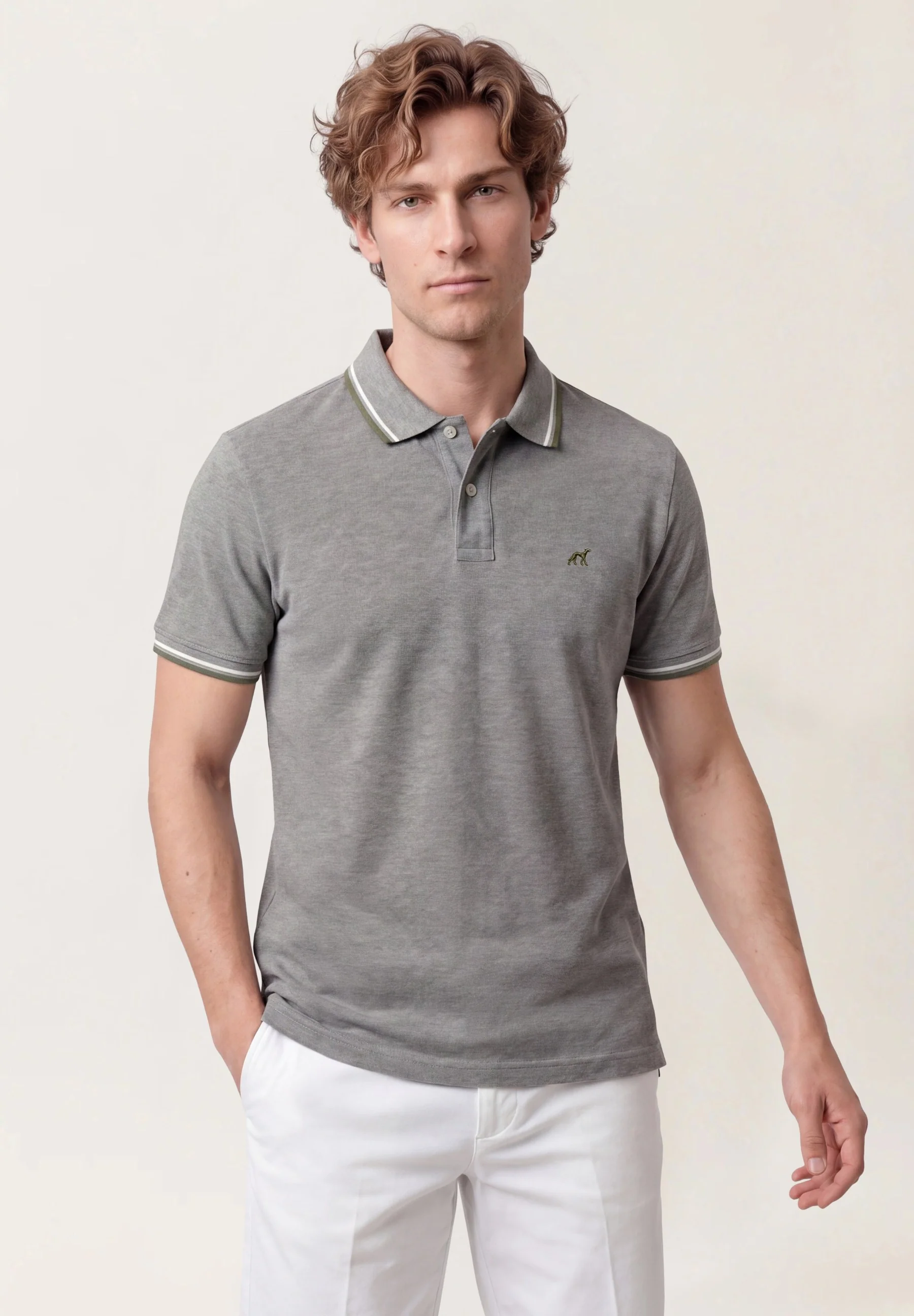 Polo Regular Fit Em Piqué Stretch Com Detalhes De Riscas Contrastantes - Image 18