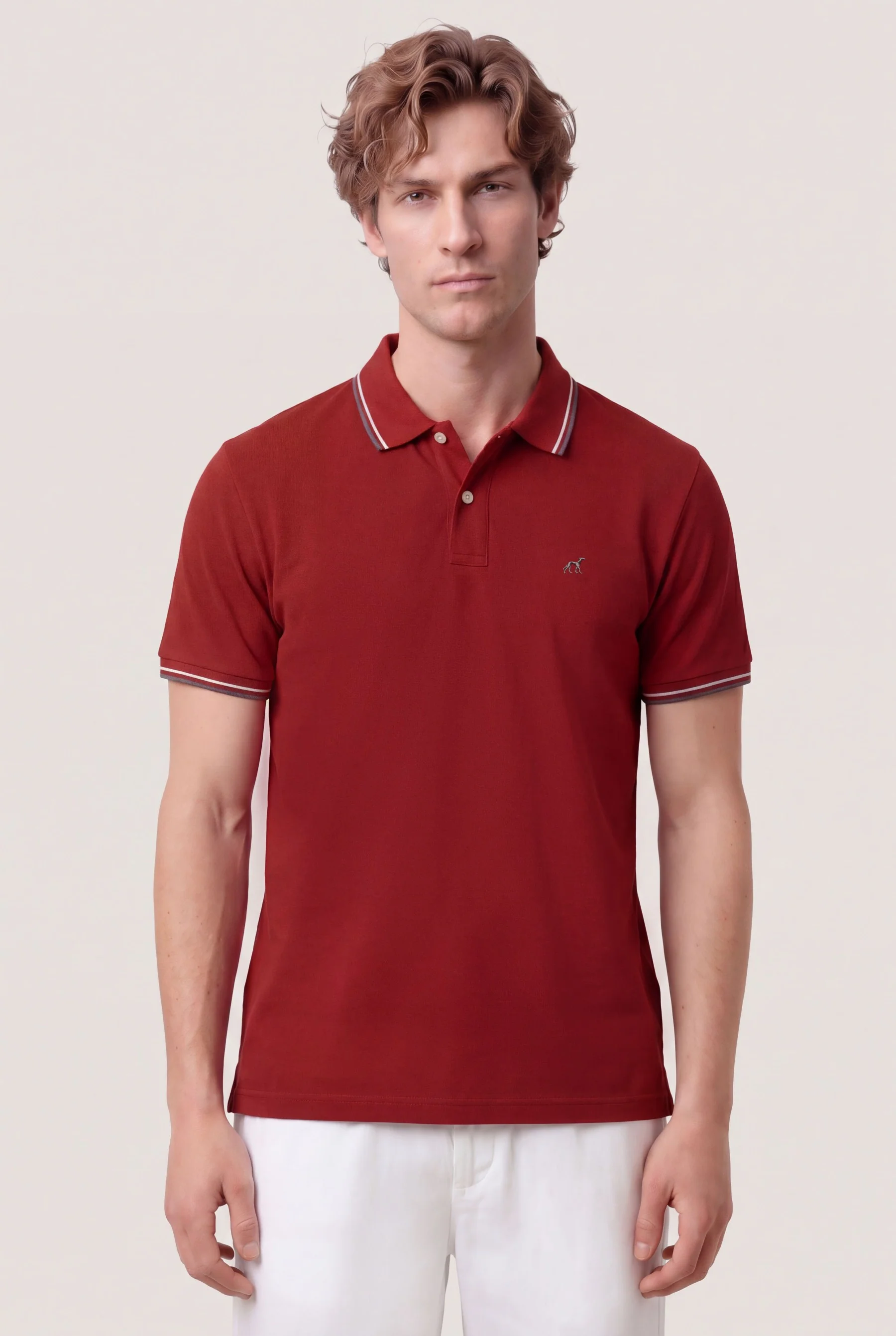 Polo Regular Fit Em Piqué Stretch Com Detalhes De Riscas Contrastantes - Image 5