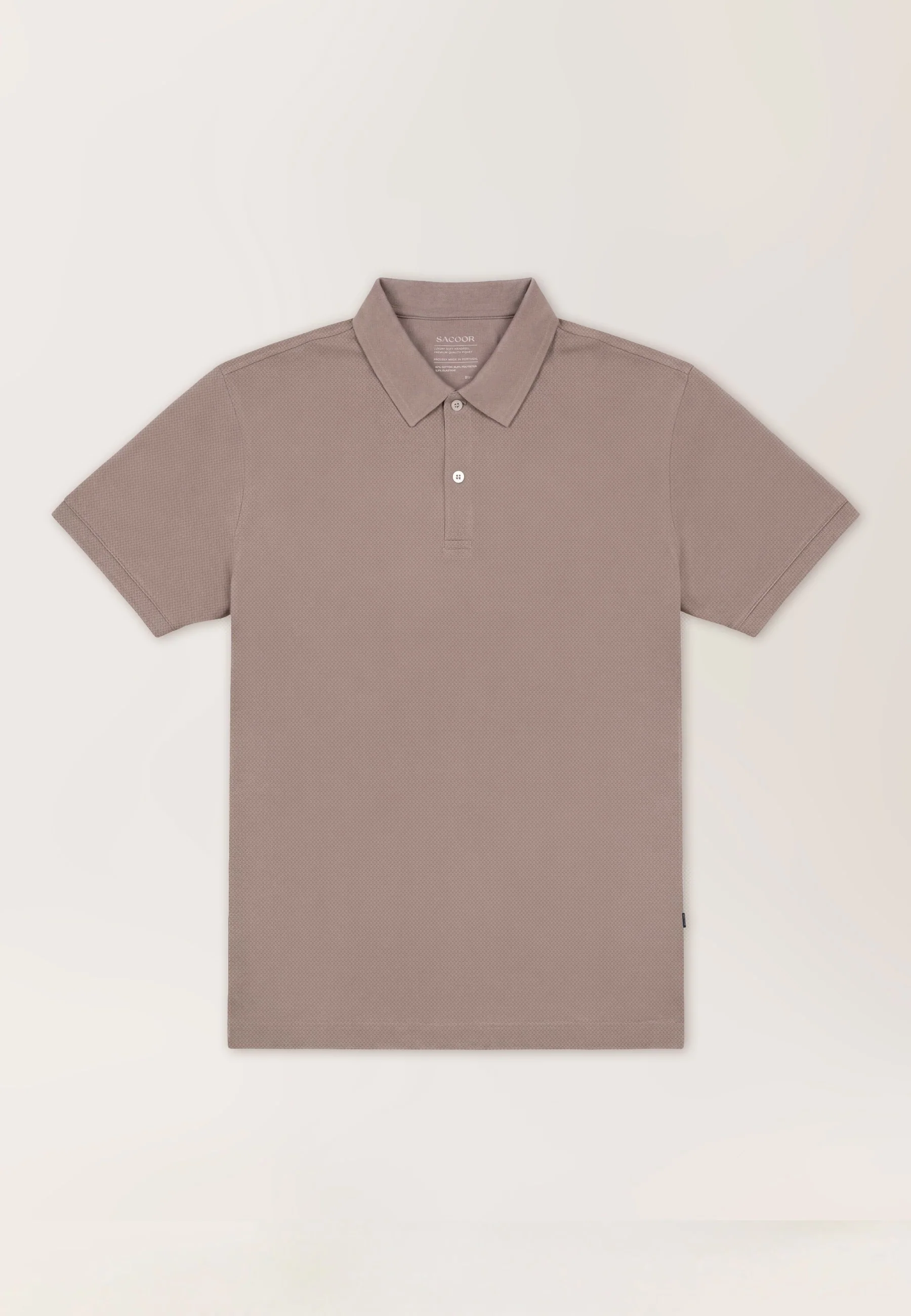 Polo Regular Fit Em Piqué Stretch Com Gola No Próprio Tecido - Image 10