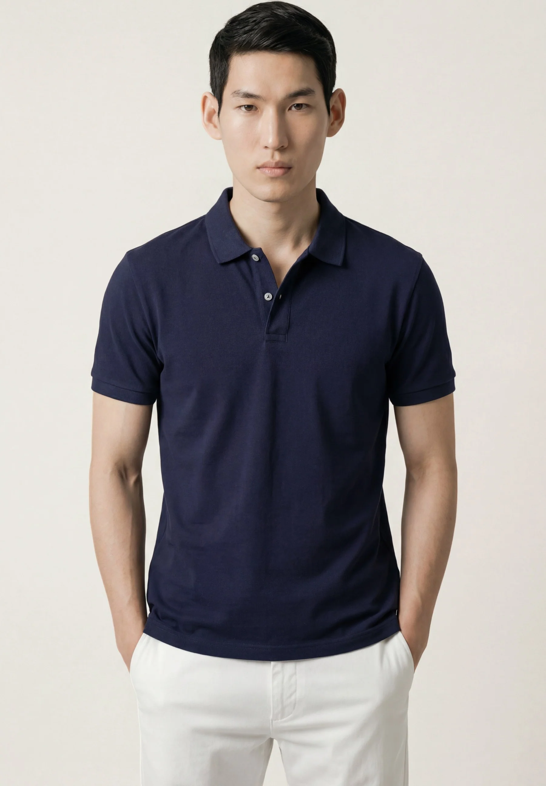 Polo Regular Fit Em Piqué Stretch Com Gola No Próprio Tecido - Image 6
