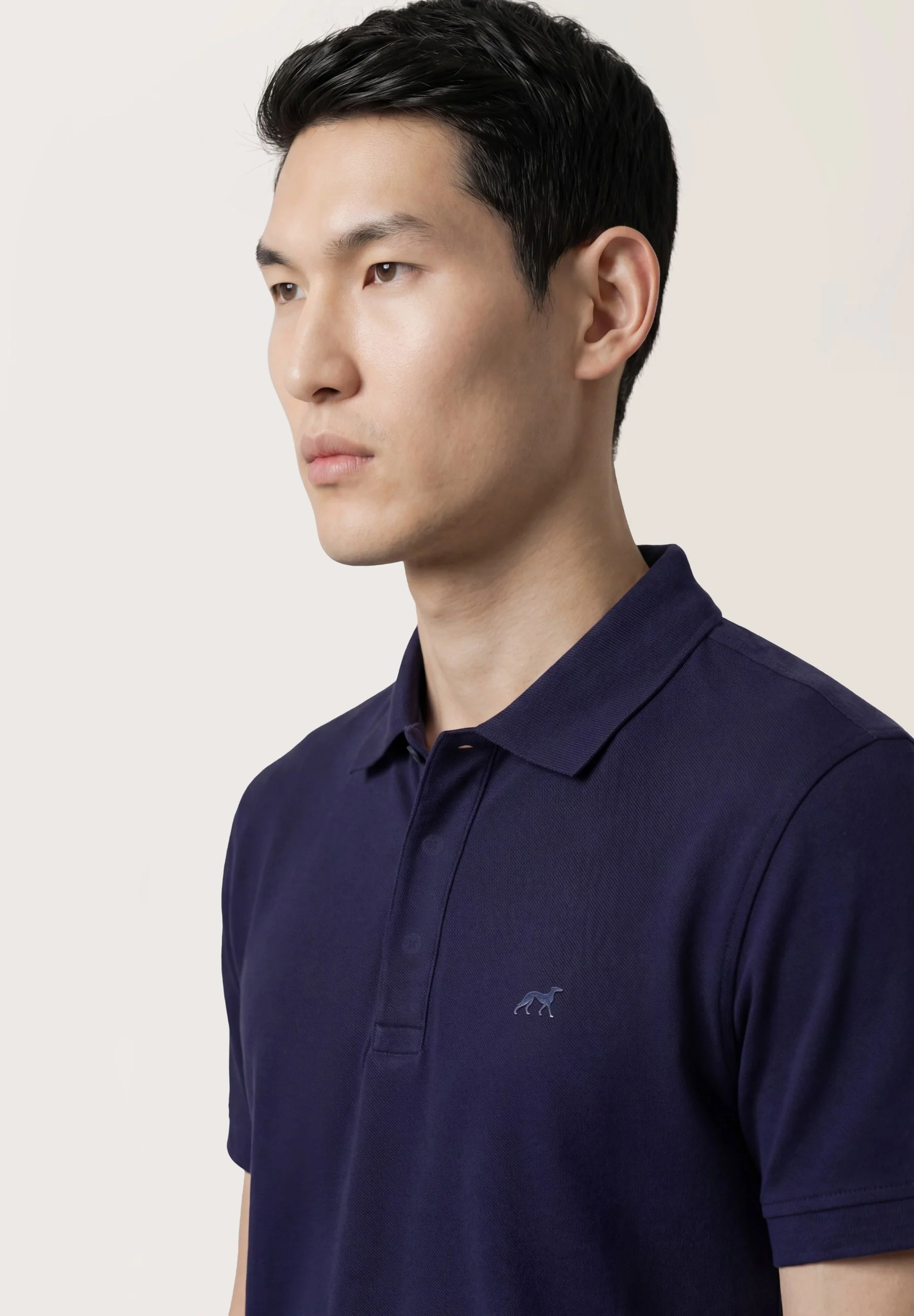 Polo Slim Fit Em Piqué Stretch Com Carcela Oculta