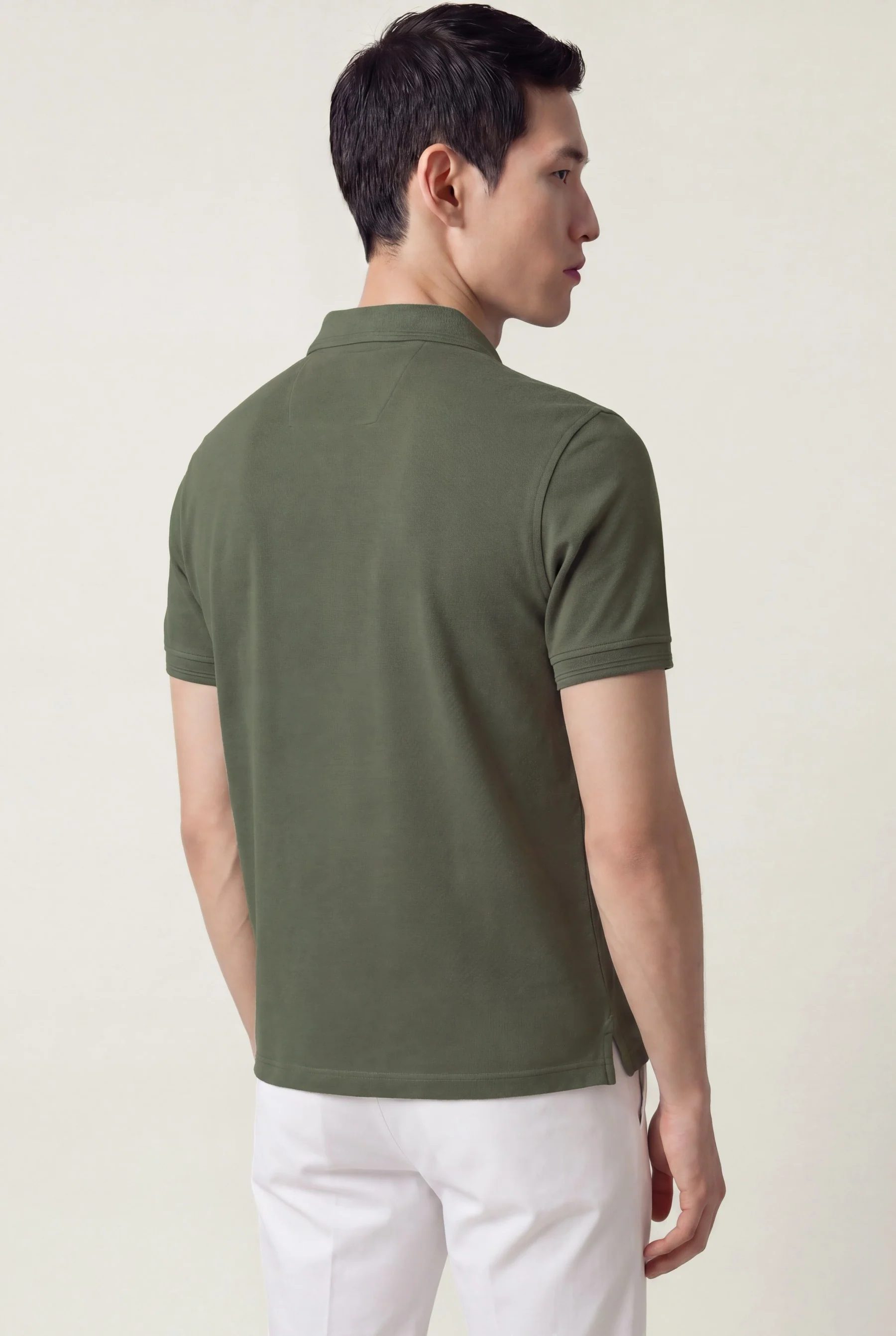 Polo Slim Fit Em Piqué Stretch Com Carcela Oculta - Image 7