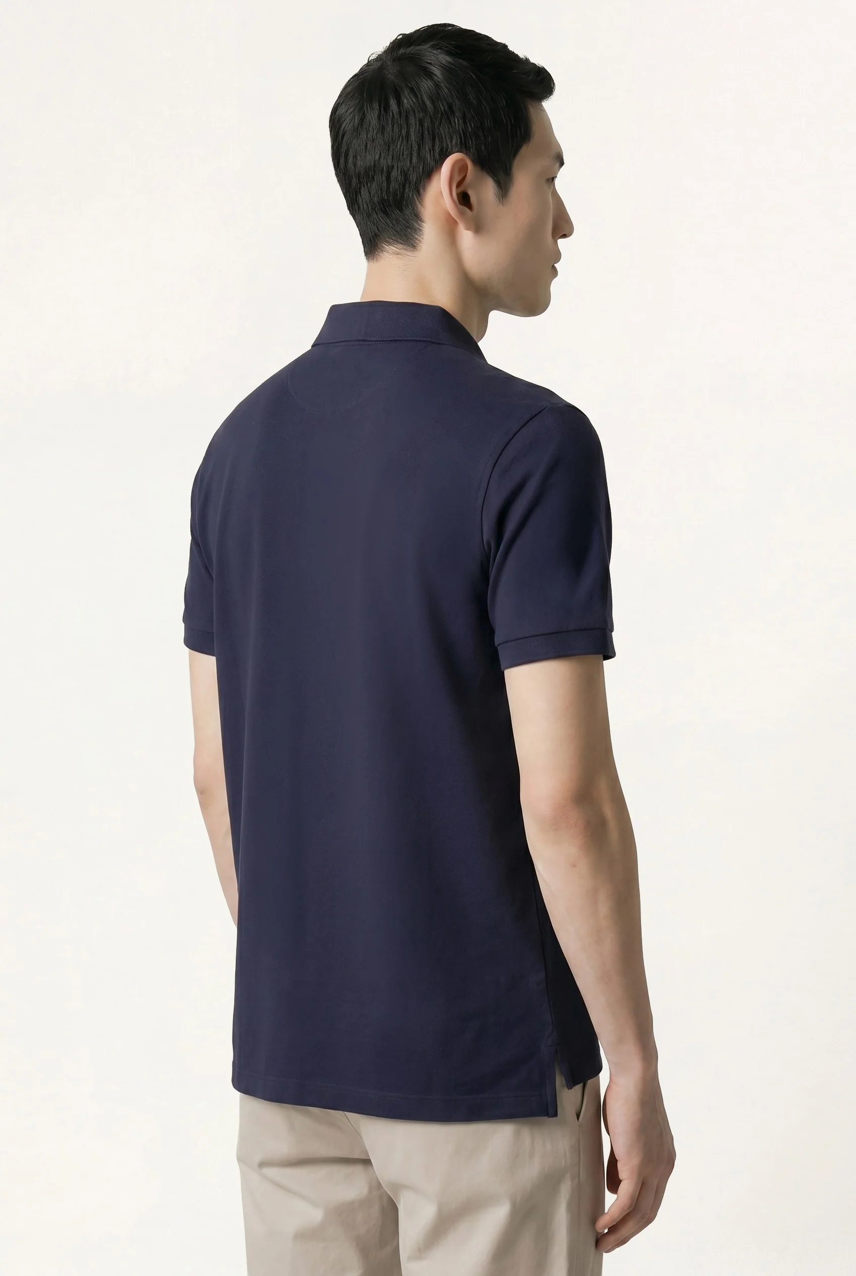 Polo Slim Fit Em Piqué Tingido Em Peça Em Algodão BCI - Image 10