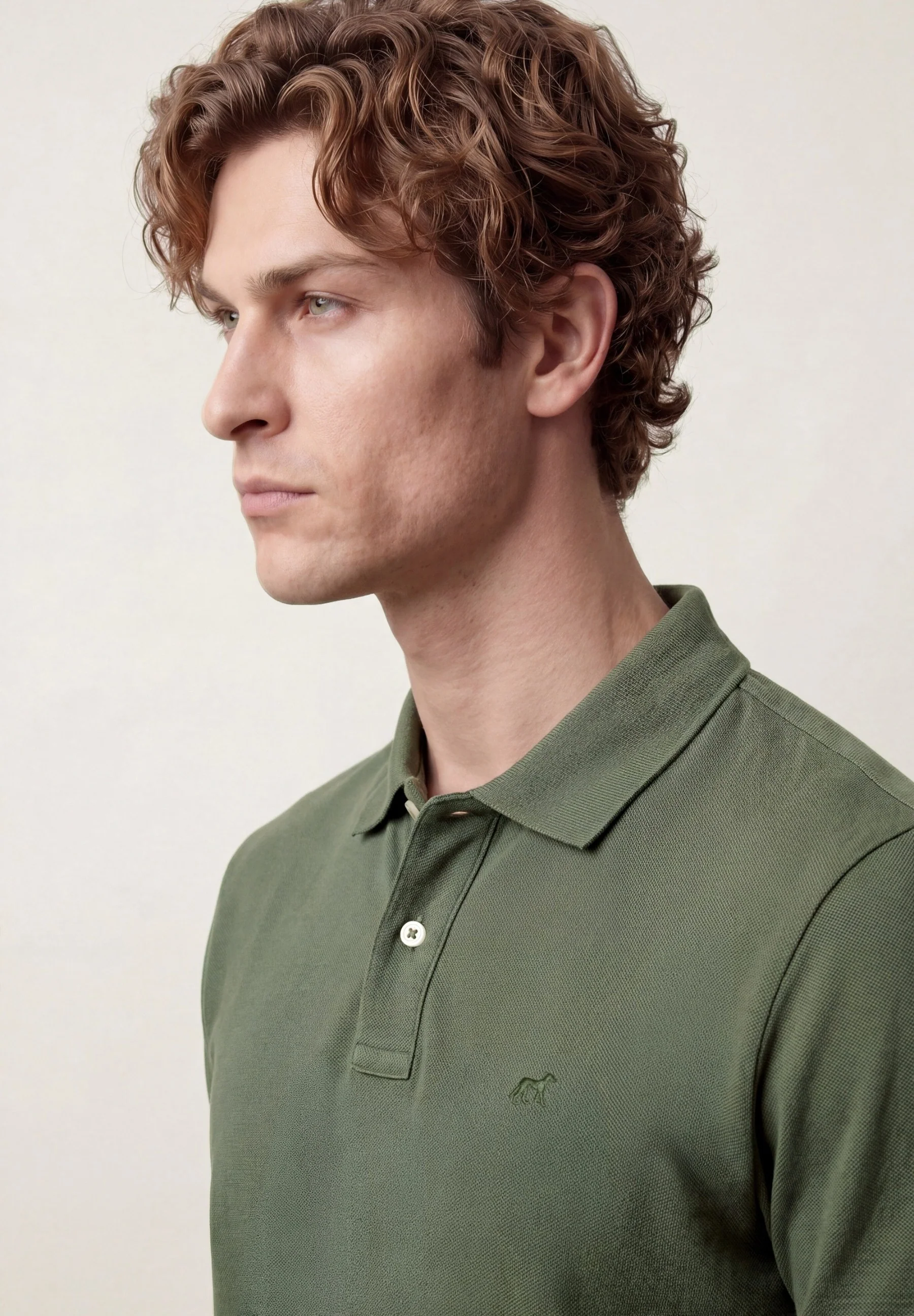 Polo Slim Fit Em Piqué Tingido Em Peça Em Algodão BCI - Image 11