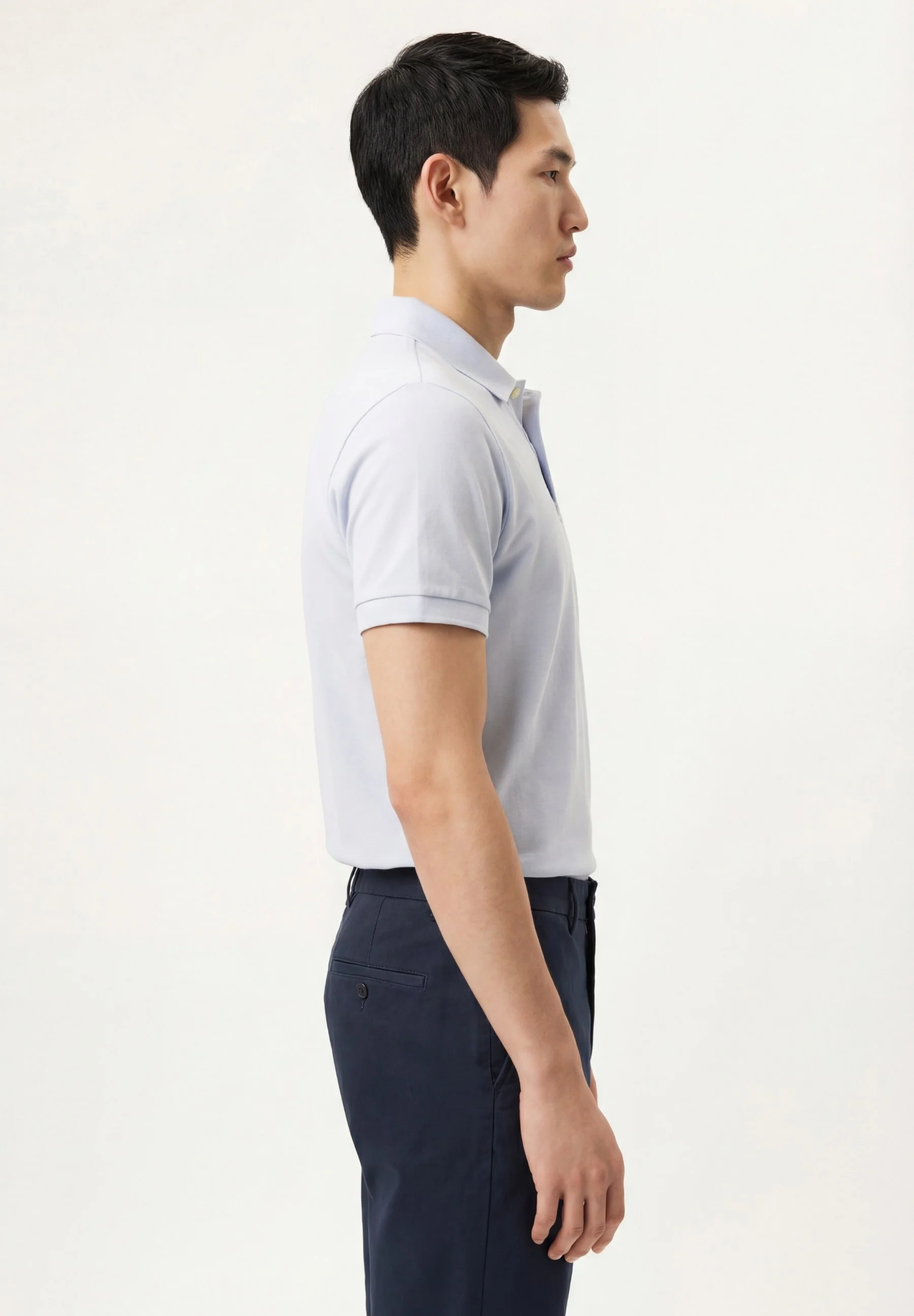 Polo Slim Fit Em Piqué Tingido Em Peça Em Algodão BCI - Image 15