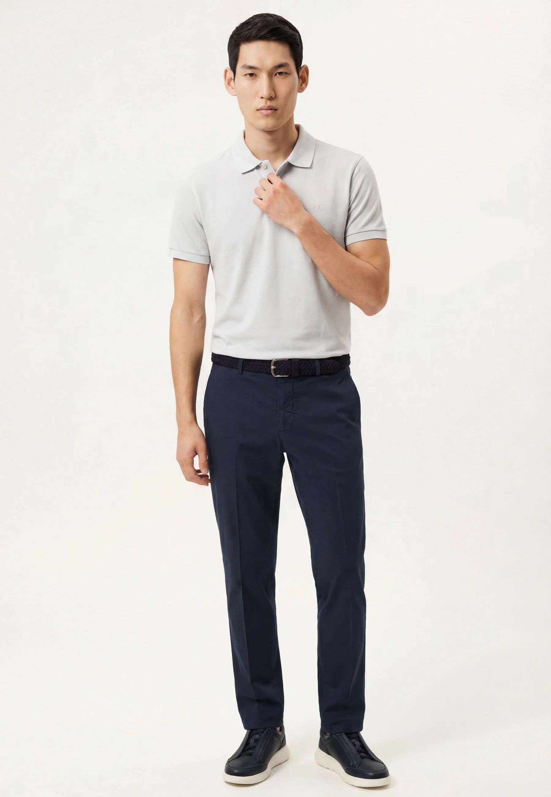 Polo Slim Fit Em Piqué Tingido Em Peça Em Algodão BCI - Image 16