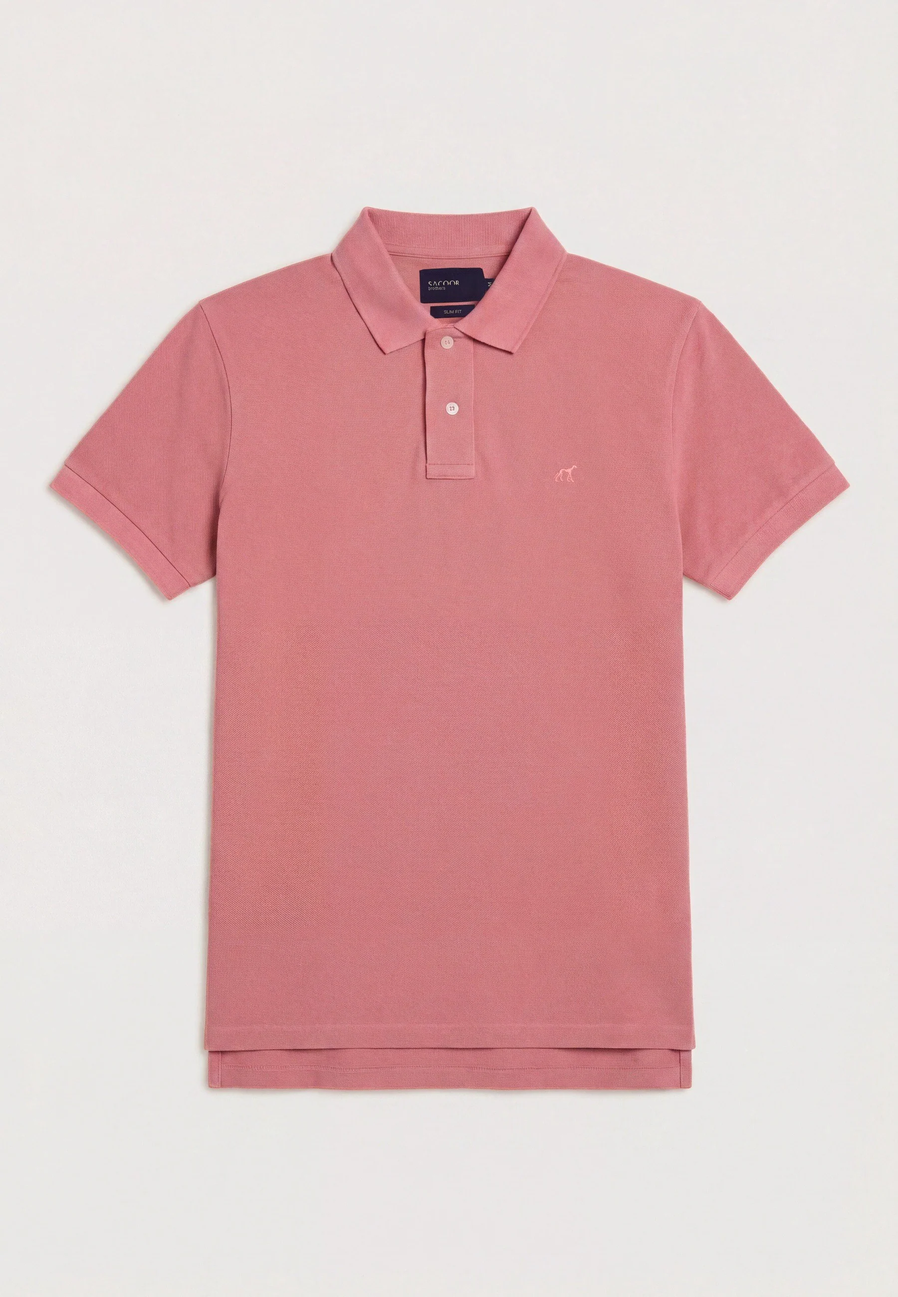 Polo Slim Fit Em Piqué Tingido Em Peça Em Algodão BCI - Image 23