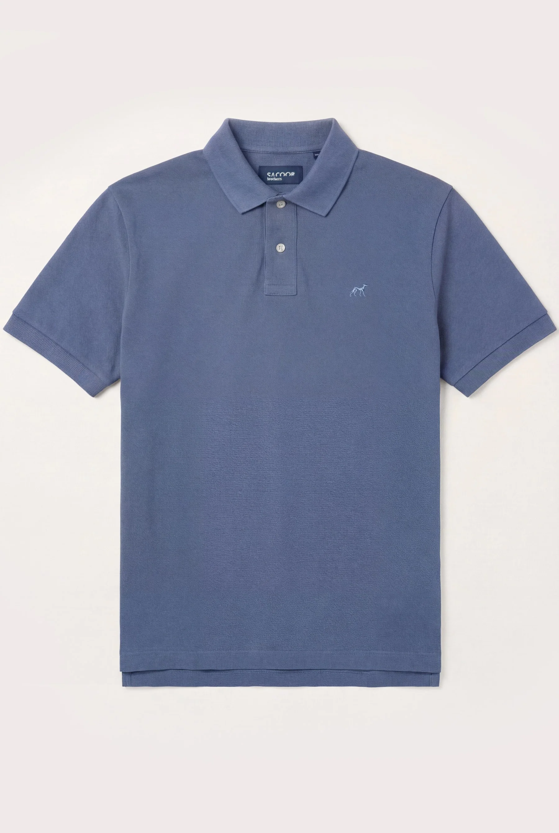 Polo Slim Fit Em Piqué Tingido Em Peça Em Algodão BCI - Image 4