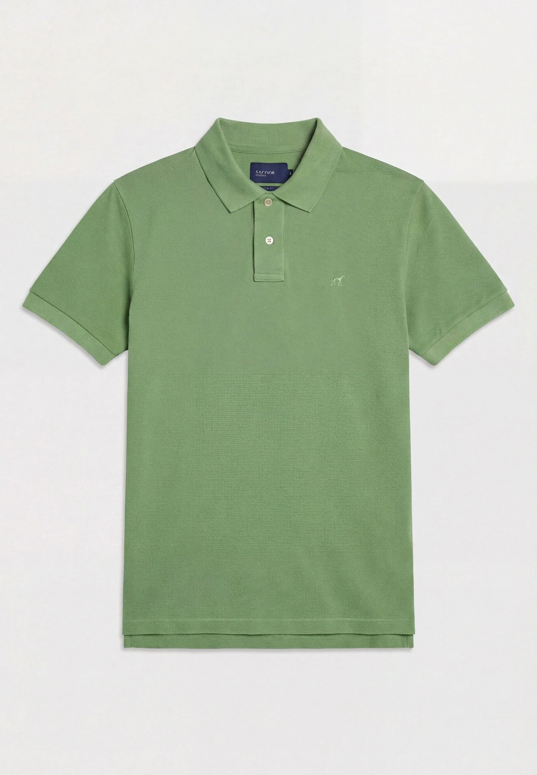 Polo Slim Fit Em Piqué Tingido Em Peça Em Algodão BCI - Image 5