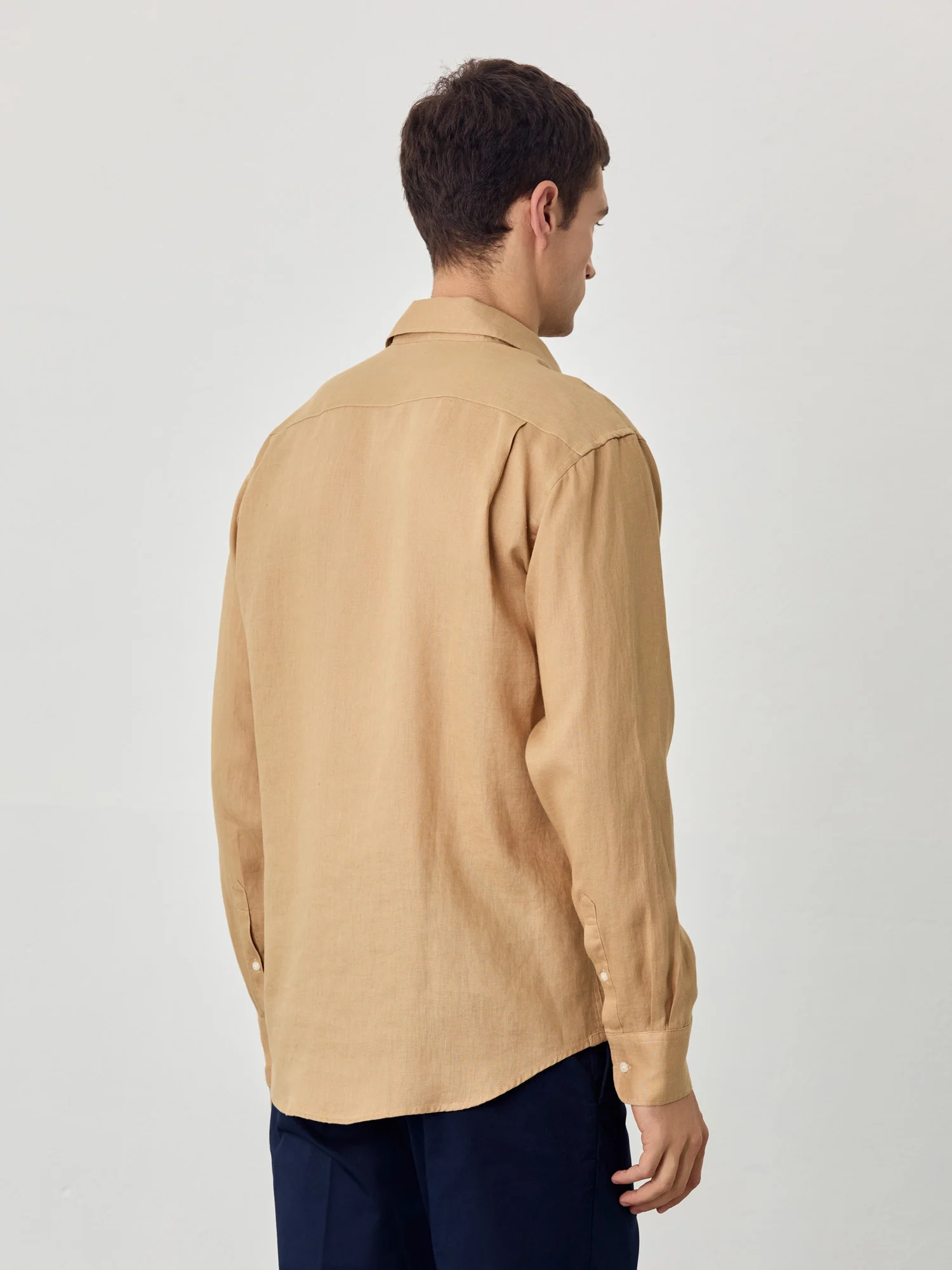 Regular Fit Camisa Aberta em 100% Linho - Image 4