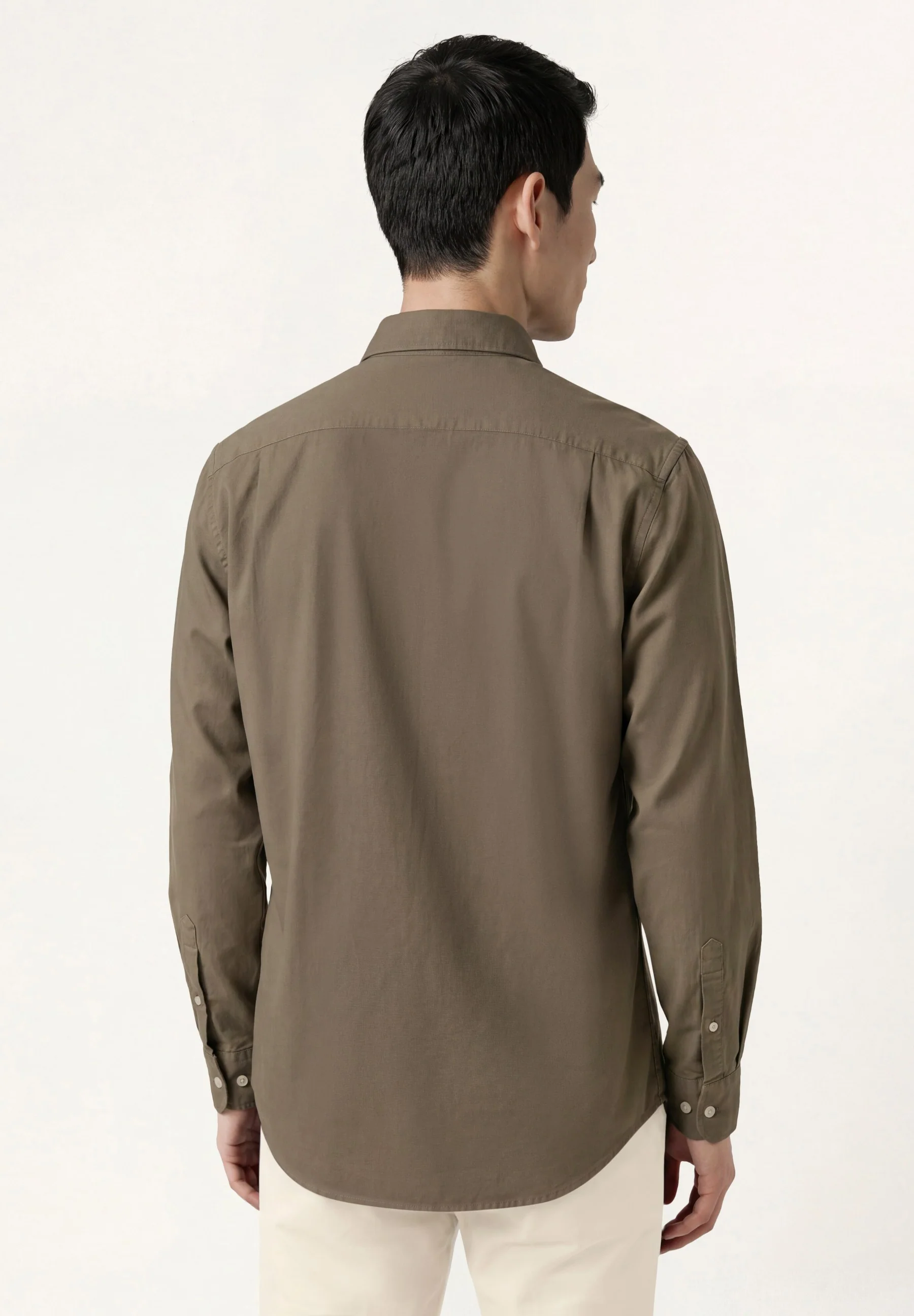 Regular Fit Camisa Oxford Aberta Garment Dye em Algodão Comfort - Image 3