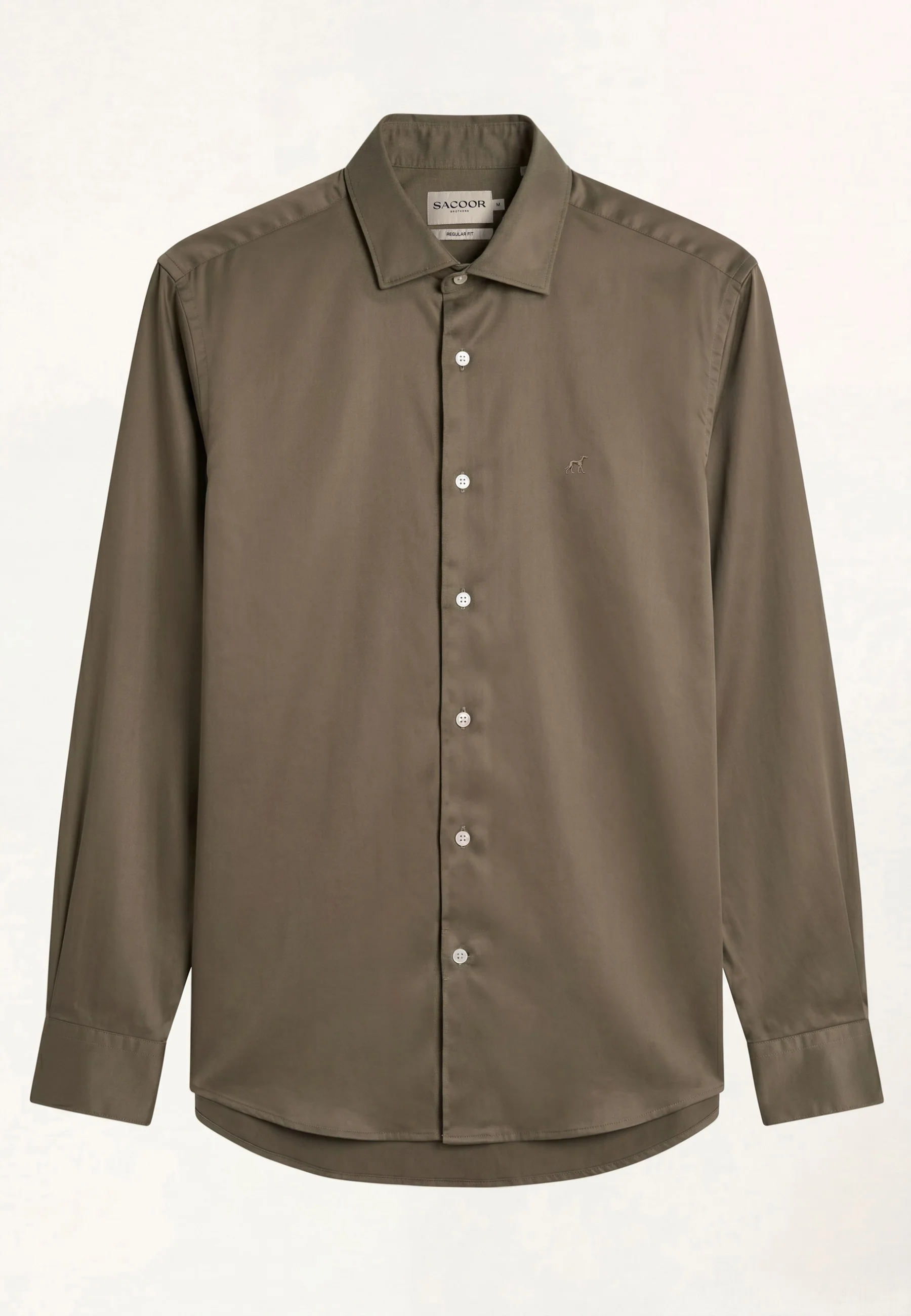 Regular Fit Camisa Oxford Aberta Garment Dye em Algodão Comfort - Image 4