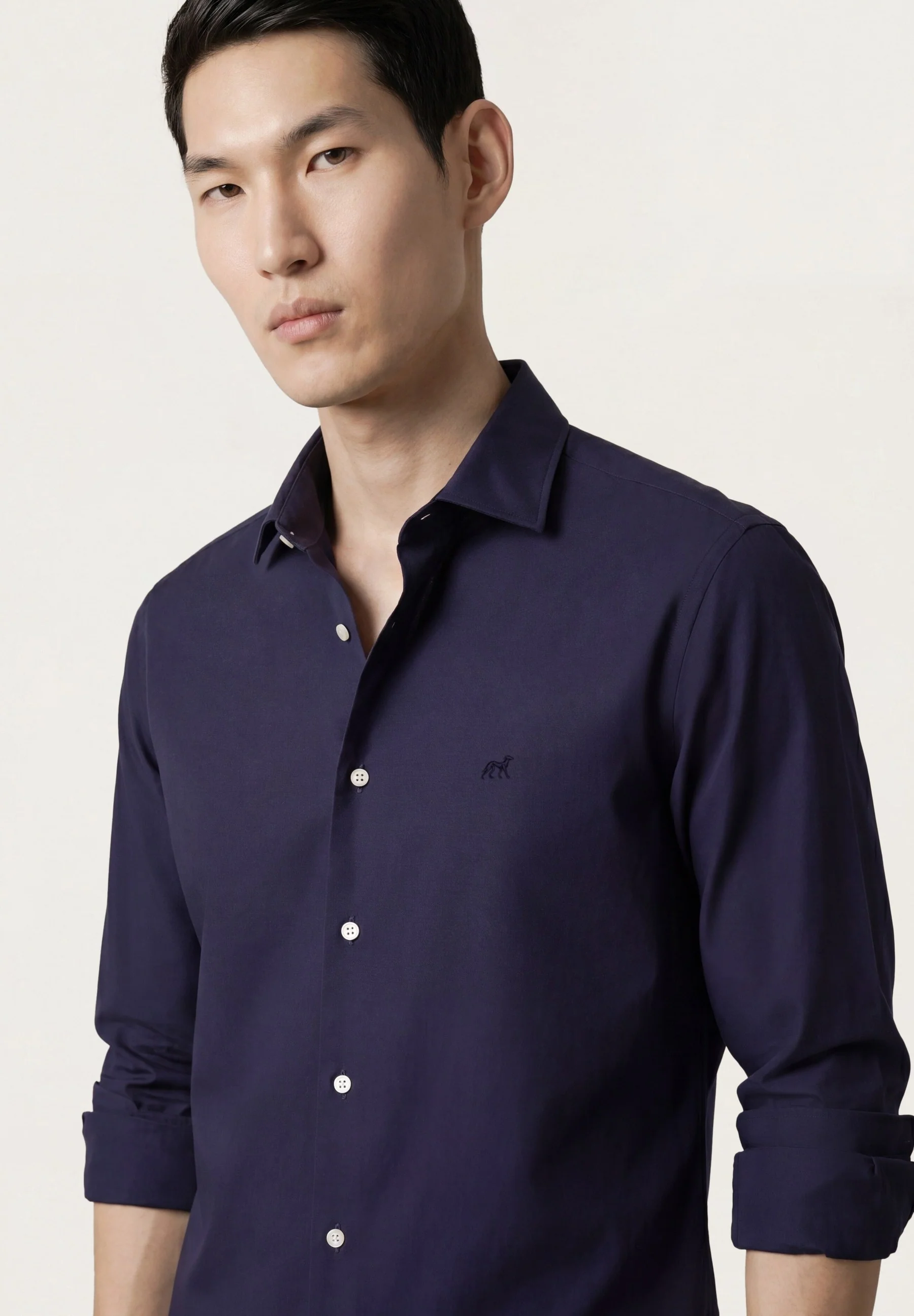 Regular Fit Camisa Oxford Aberta Garment Dye em Algodão Comfort - Image 2