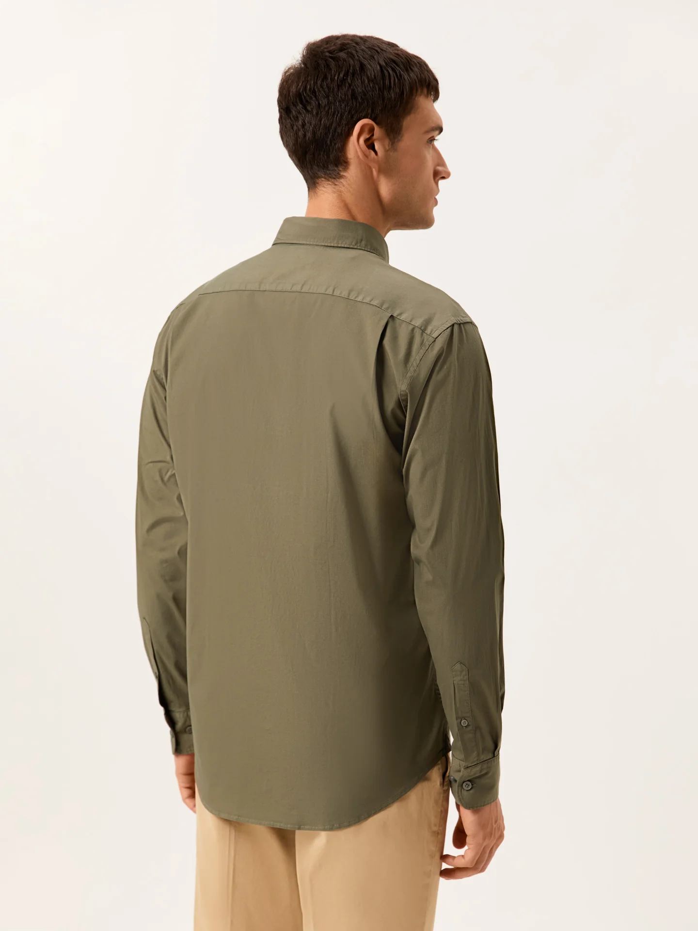 Regular Fit Camisa Popeline Garment Dye em Algodão Comfort - Image 4
