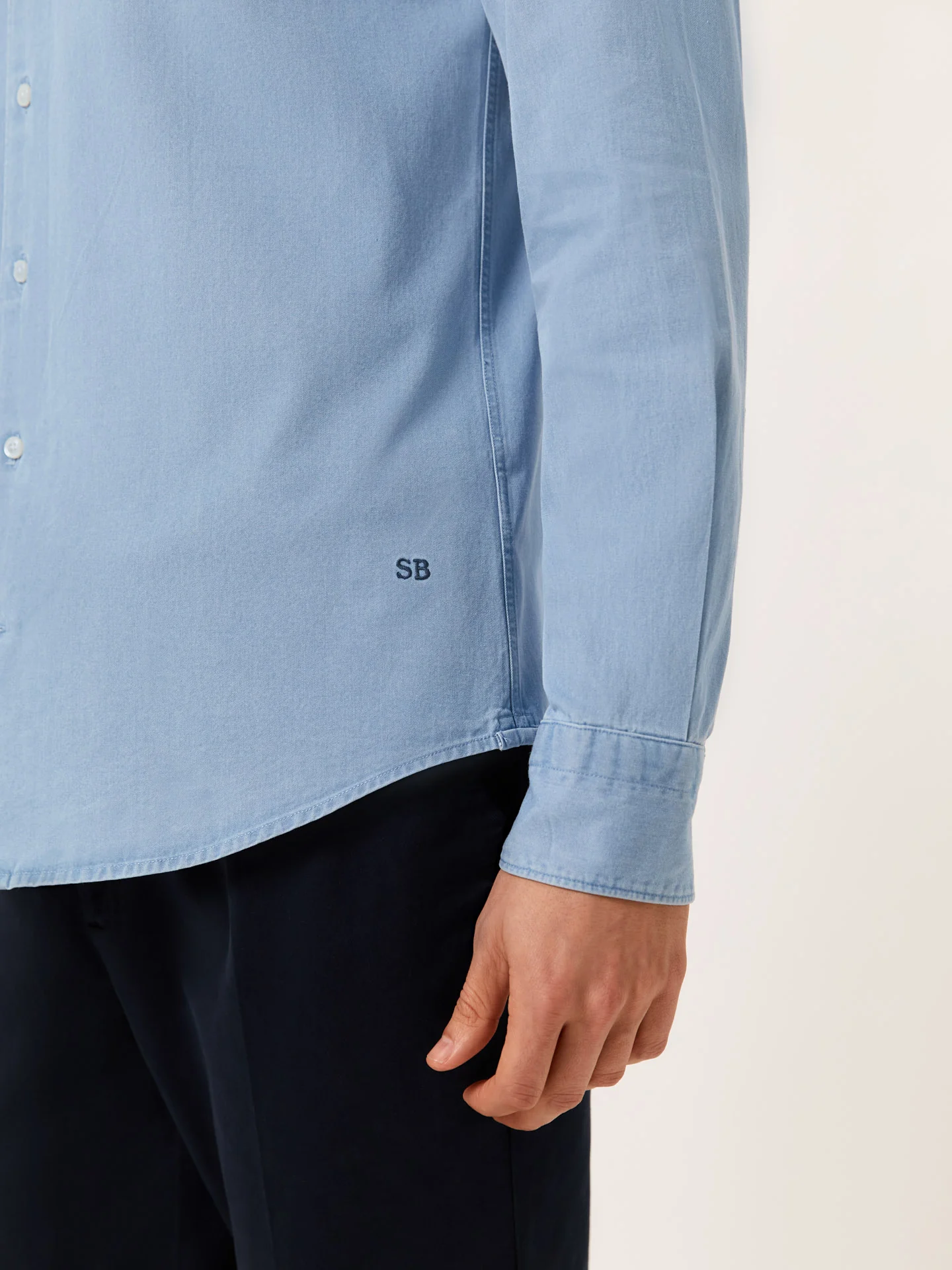 Slim Fit Camisa Casual em Denim em 100% Algodão - Image 3