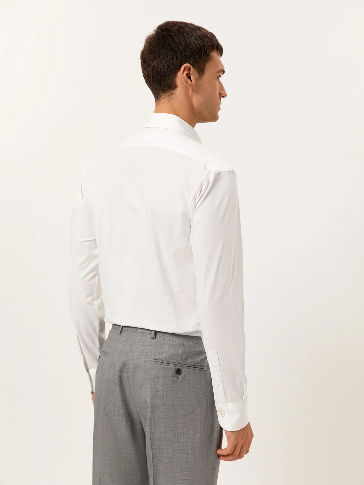 Slim Fit Camisa Jersey Travel em Algodão Comfort - Image 3