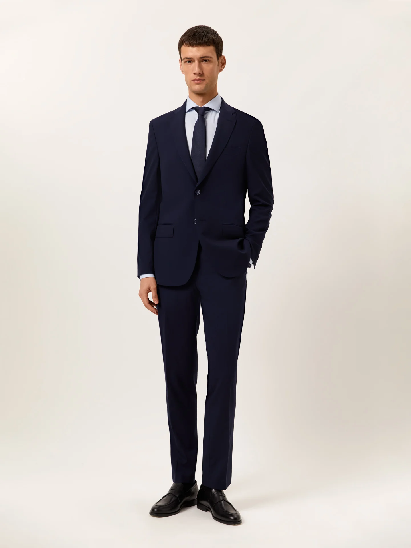 Slim Fit Camisa Oxford Formal em 100% Algodão