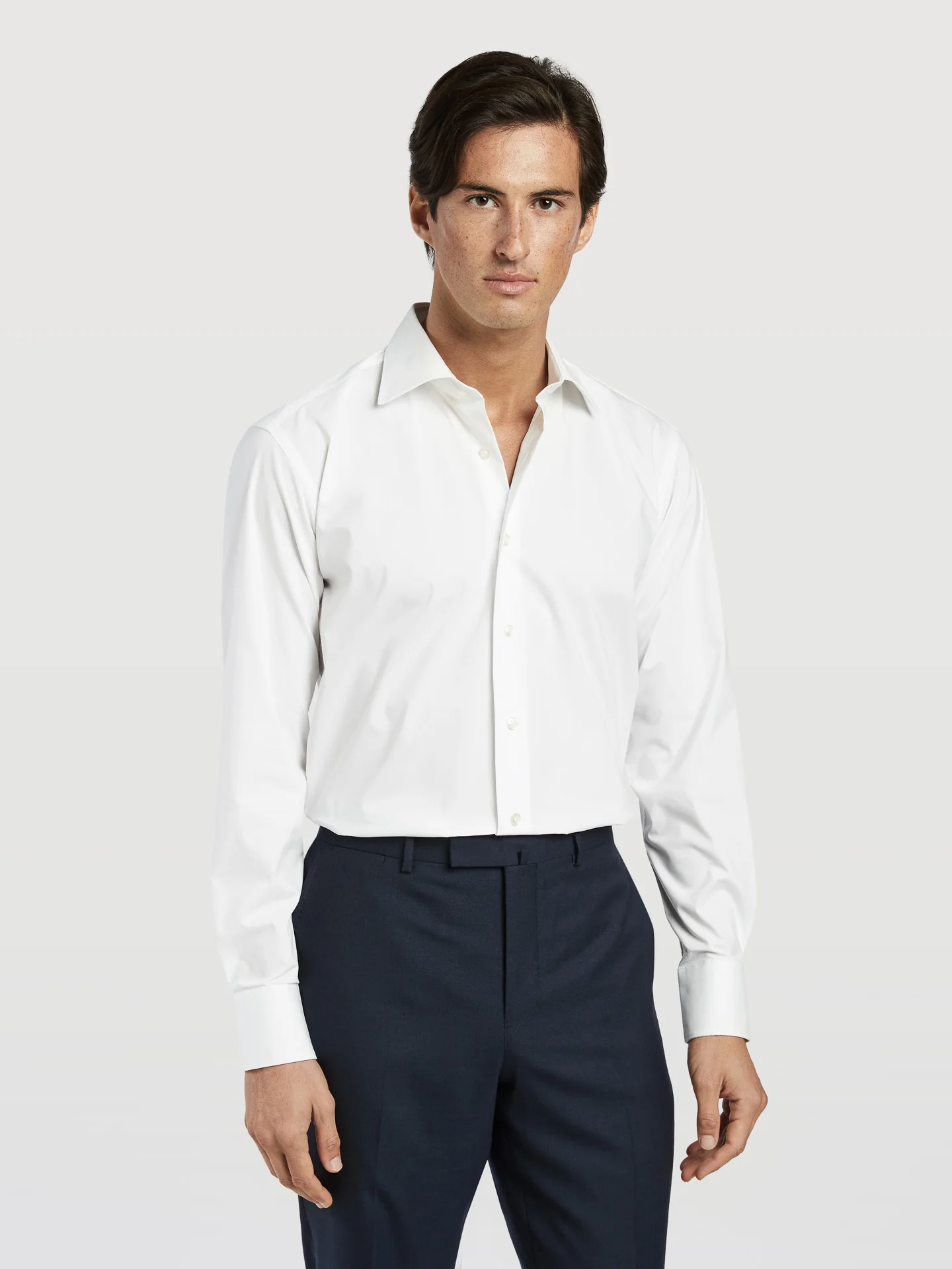 Slim Fit Camisa Popeline Travel em Algodão Comfort