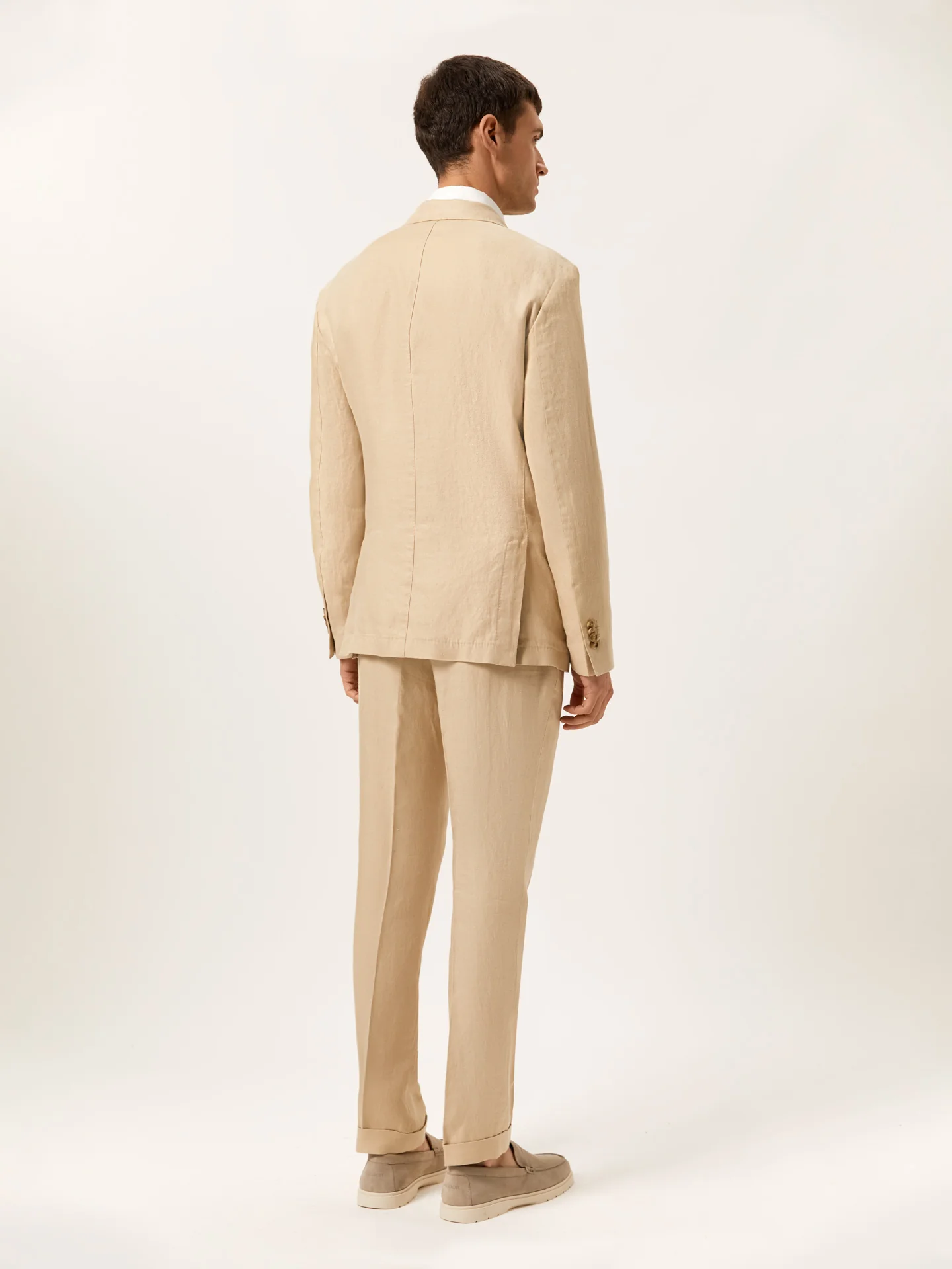 Slim Fit Fato Formal em 100% Linho - Image 4