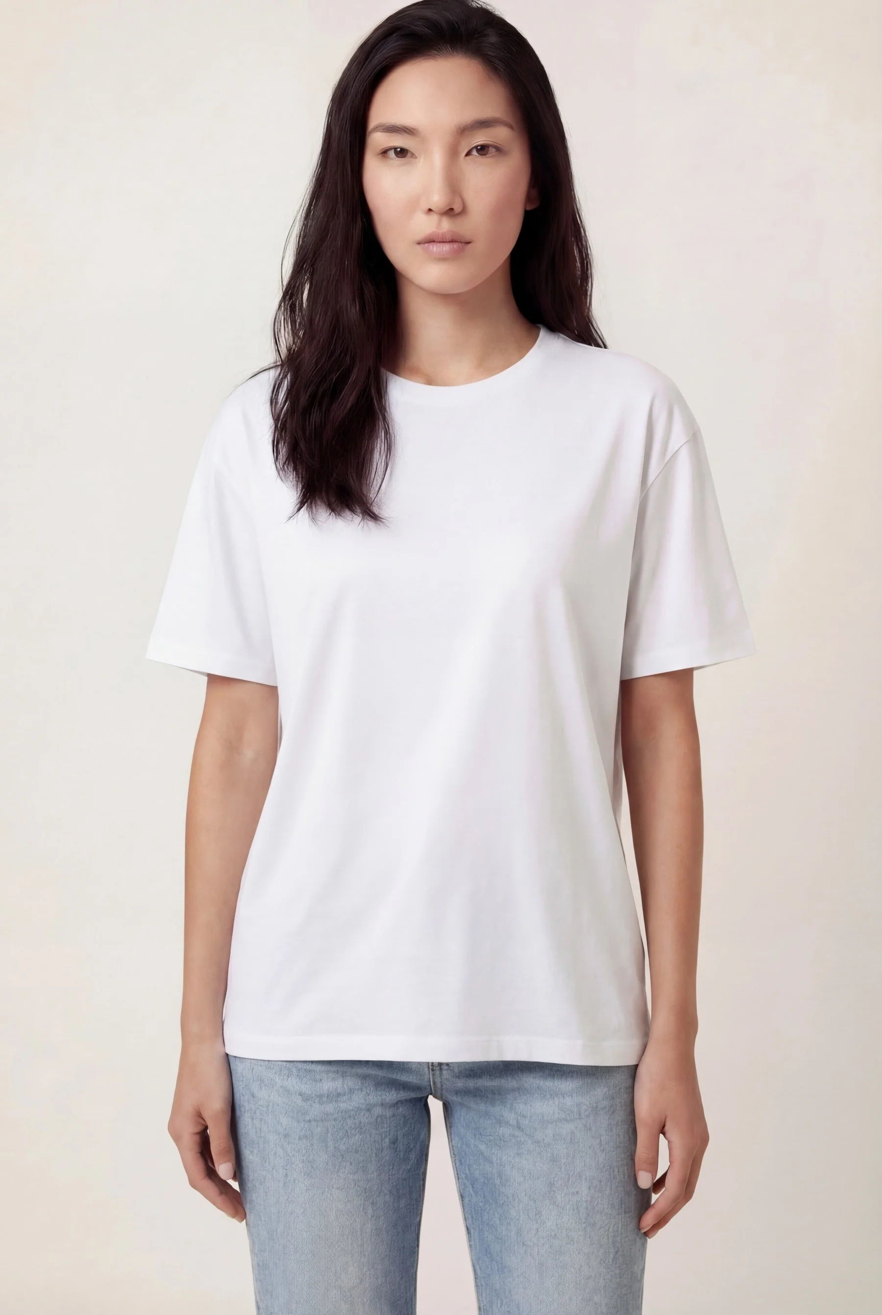 T-shirt Boxy Fit Em Mistura De Liocel E Elastano