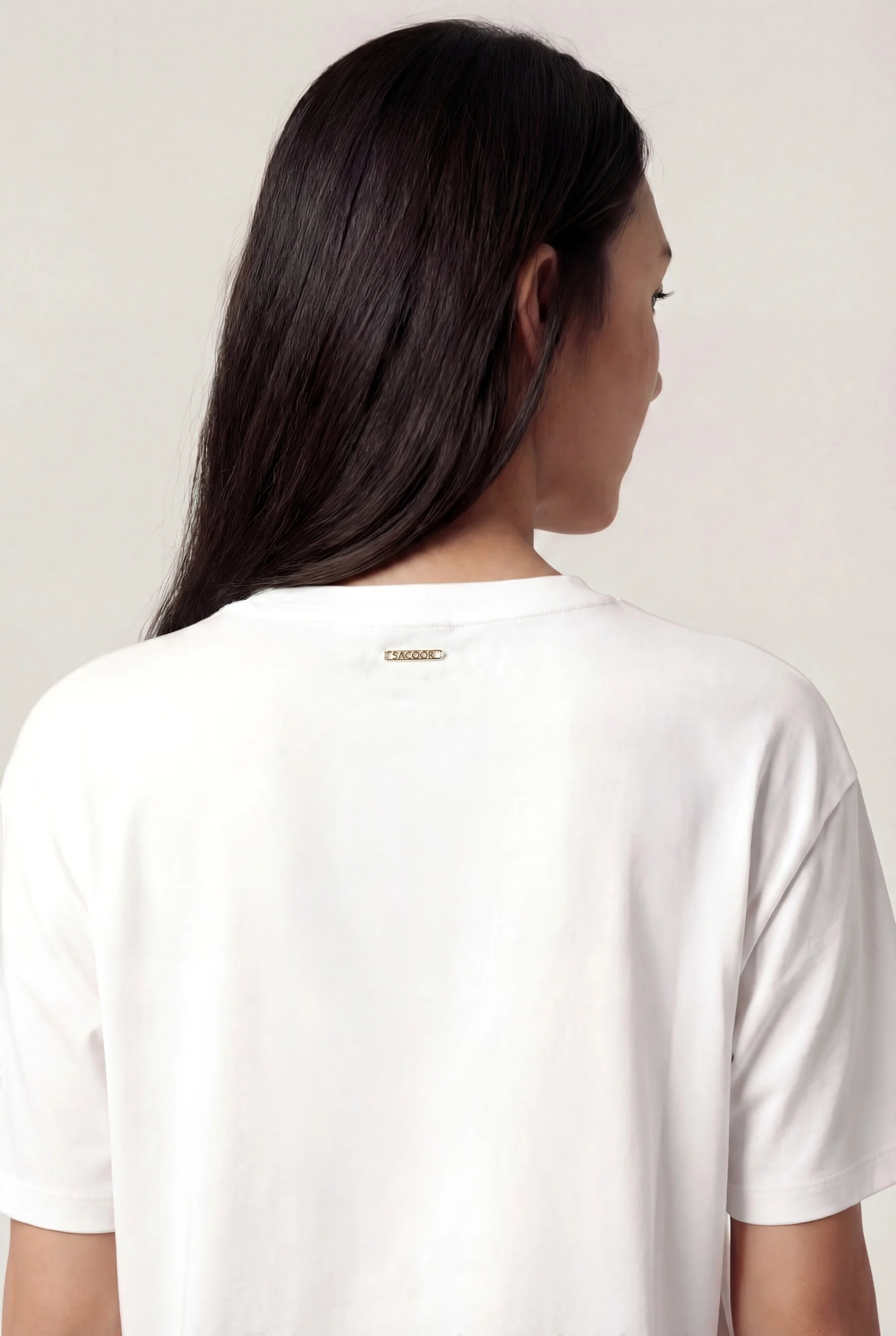 T-shirt Boxy Fit Em Mistura De Liocel E Elastano - Image 4
