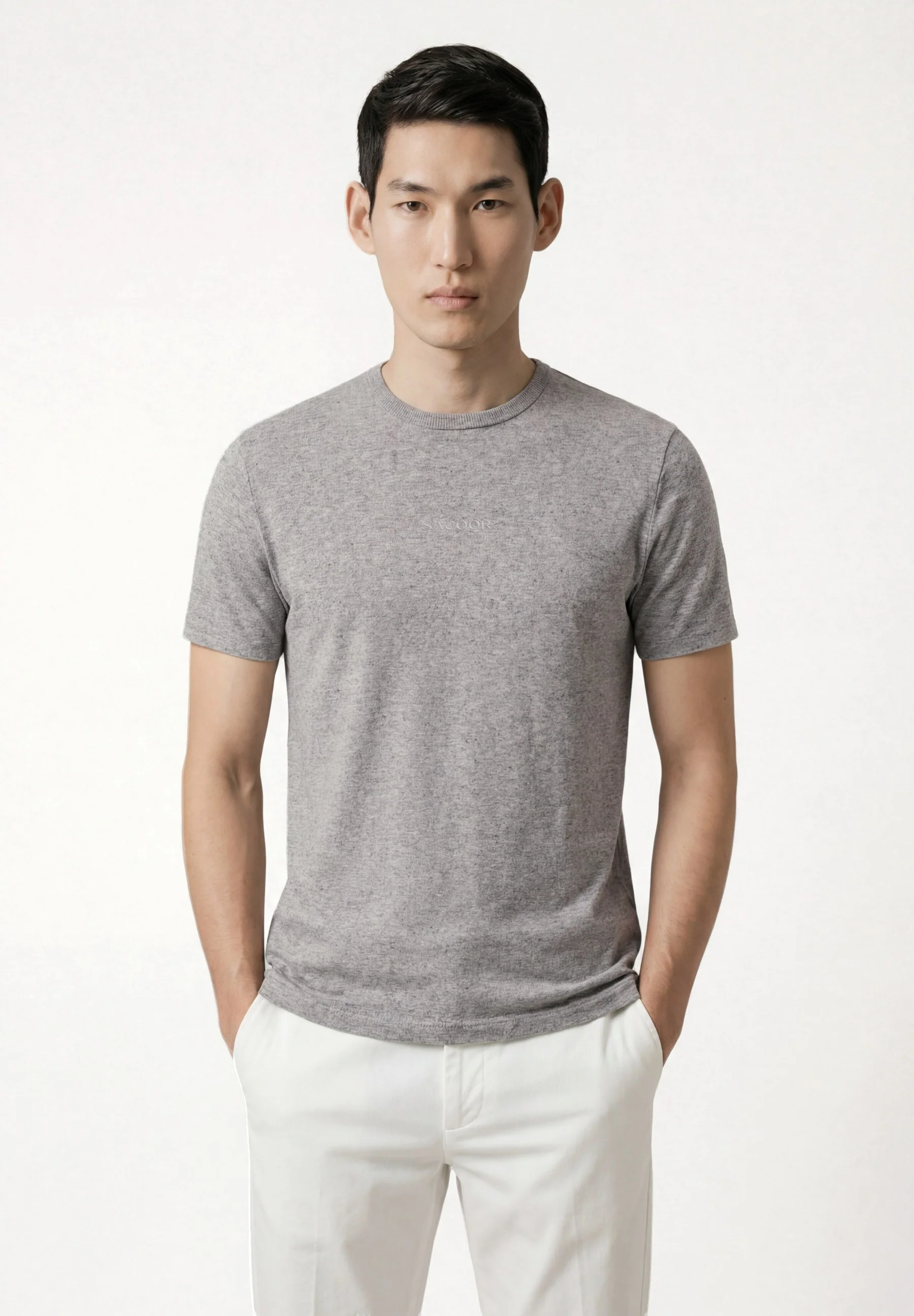 T-Shirt Em Piqué Stretch Com Transfer No Peito Tom-Sobre-Tom - Image 18