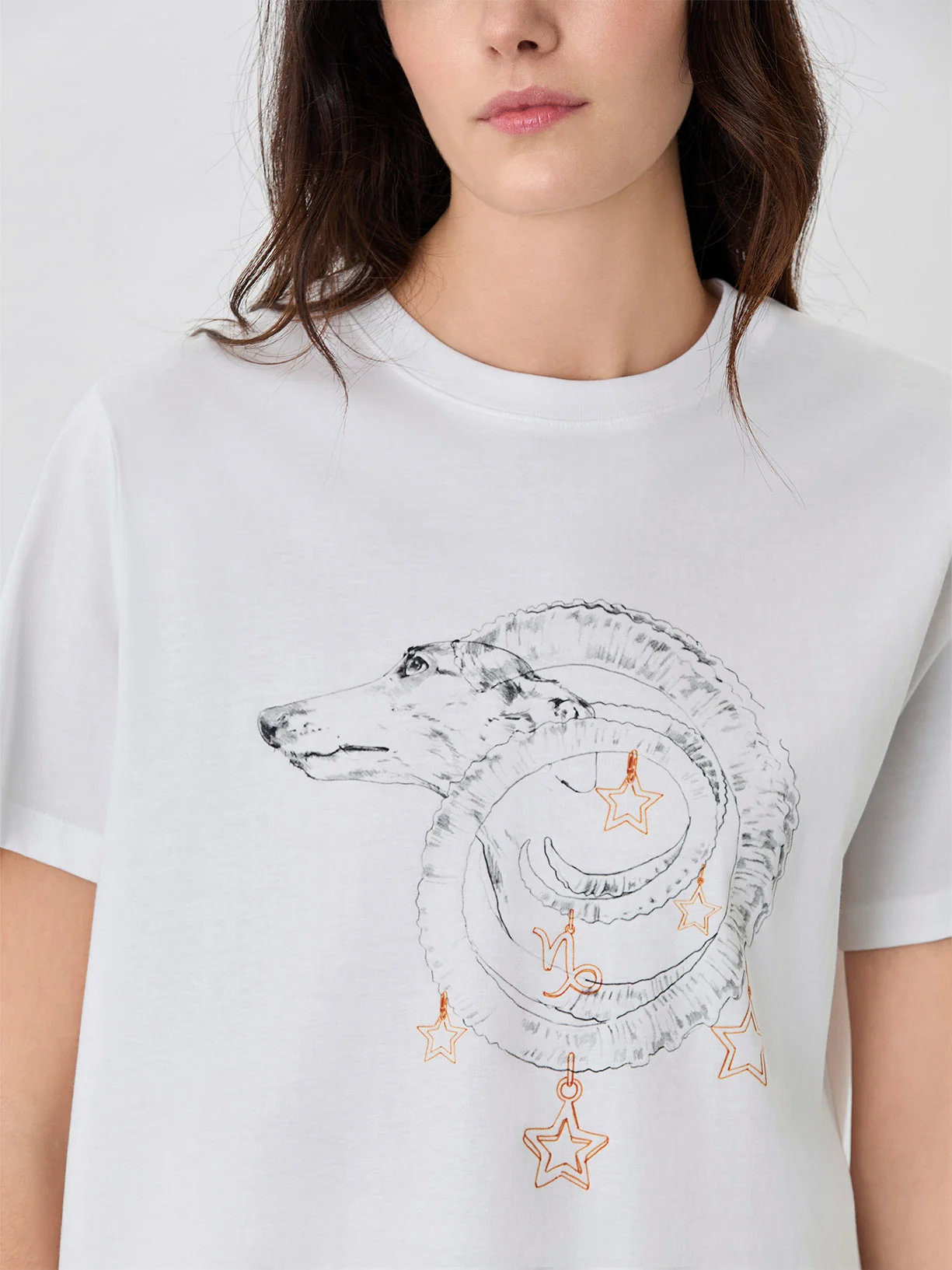 T-Shirt Regular Fit Em Algodão Orgânico Com Signo De Capricórnio - Image 2