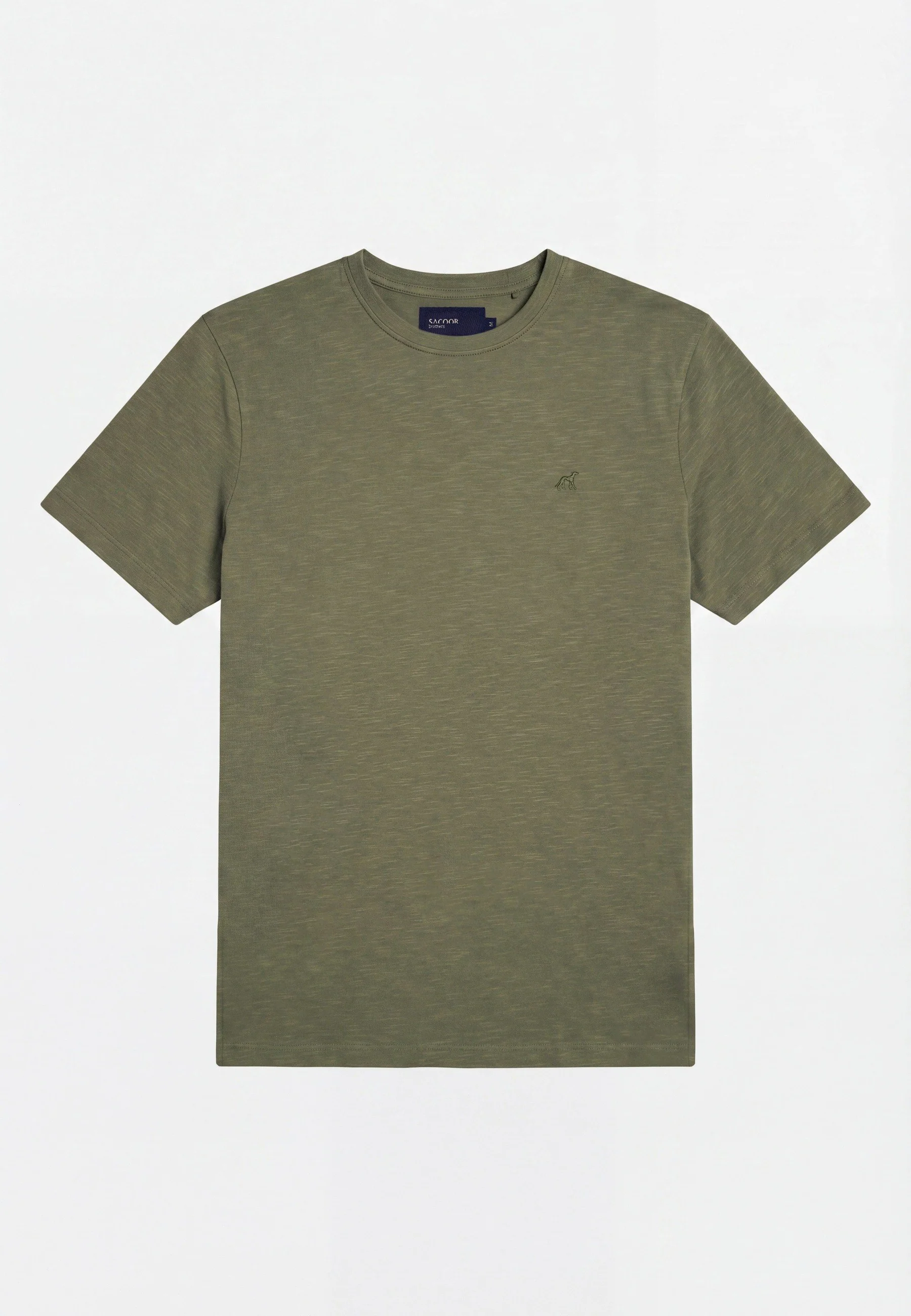 T-Shirt Slim Fit Em Algodão Slub Tingido Em Peça Em Algodão BCI - Image 14