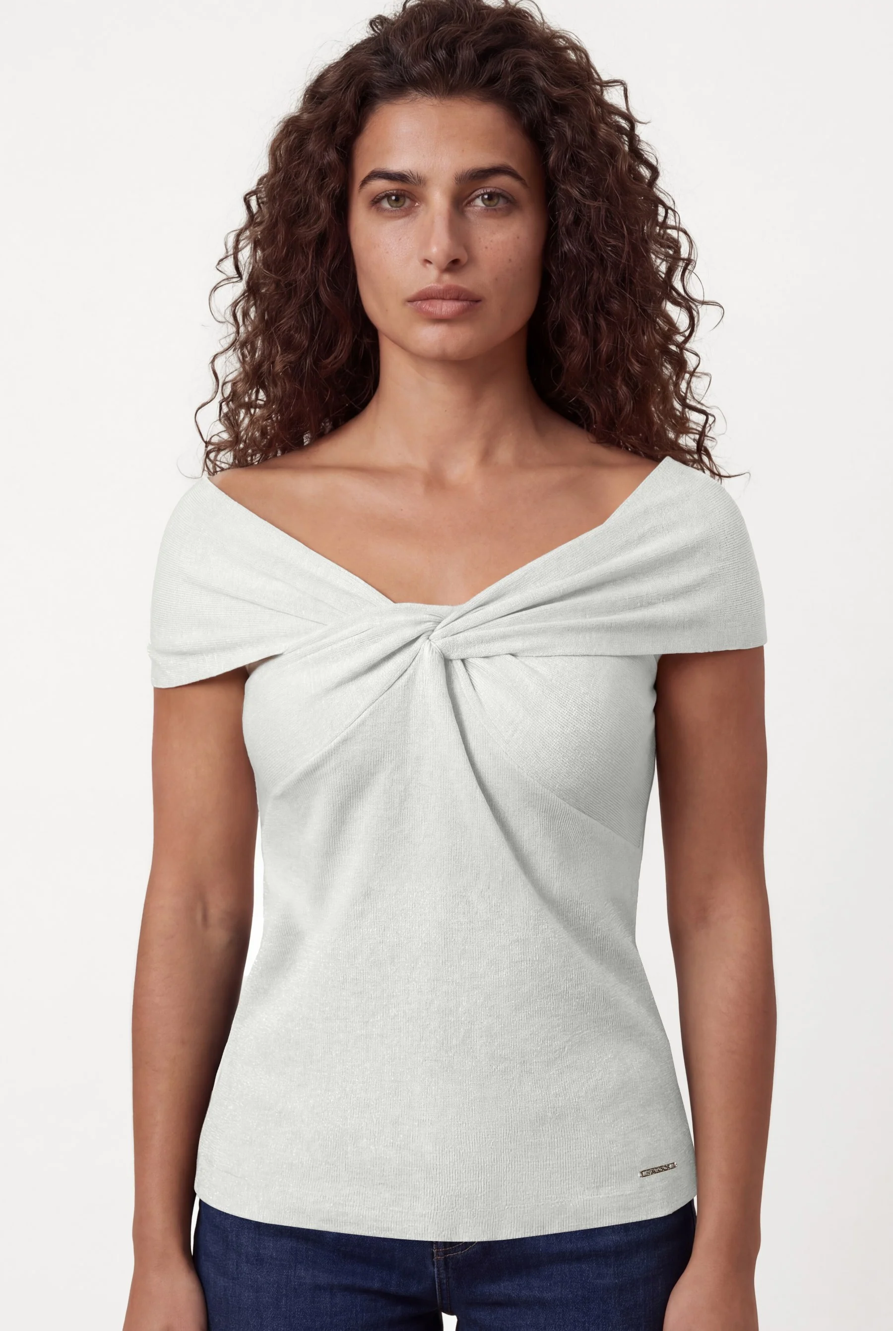 Top De Malha Em Fio Lurex - Image 3