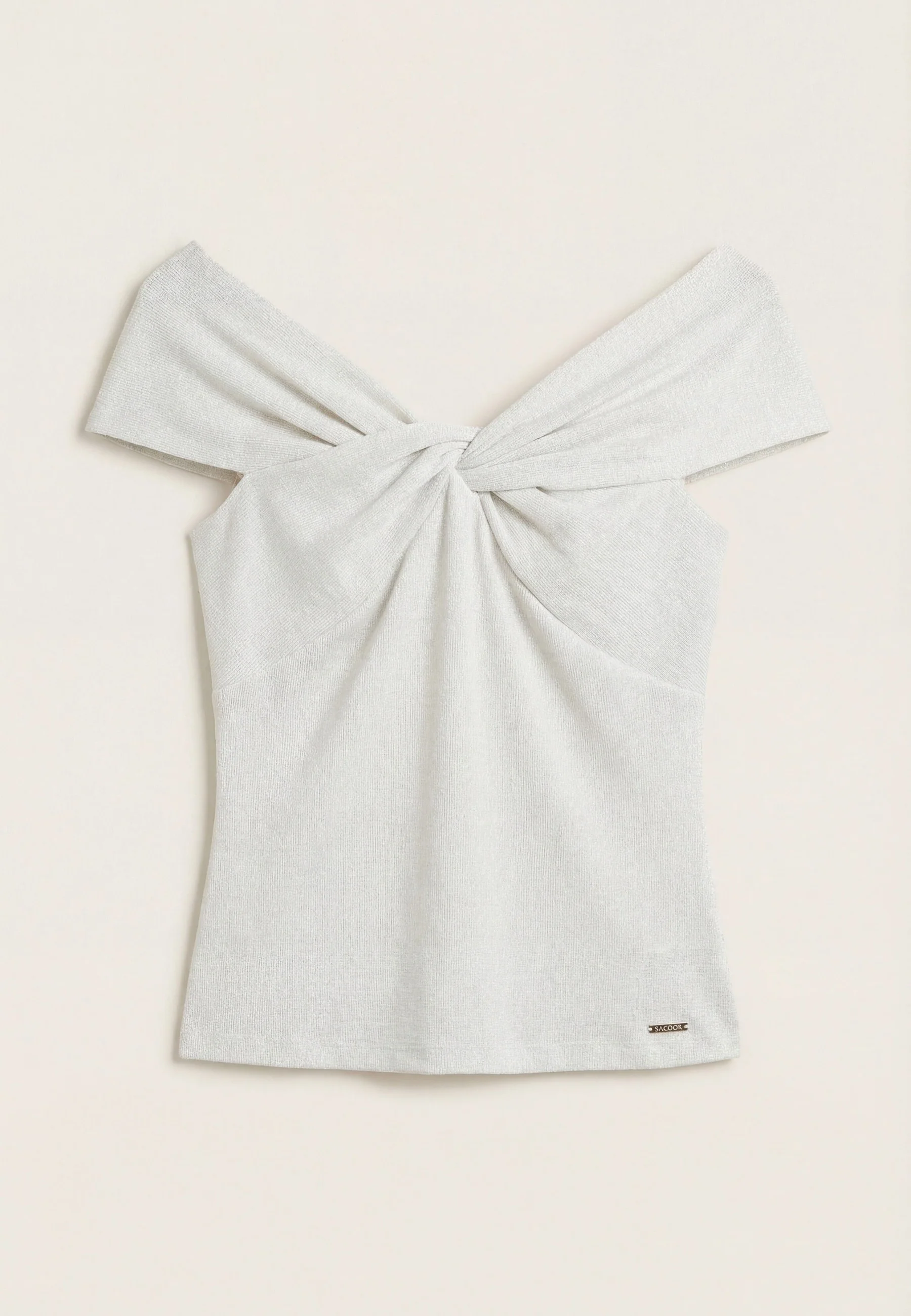Top De Malha Em Fio Lurex - Image 4