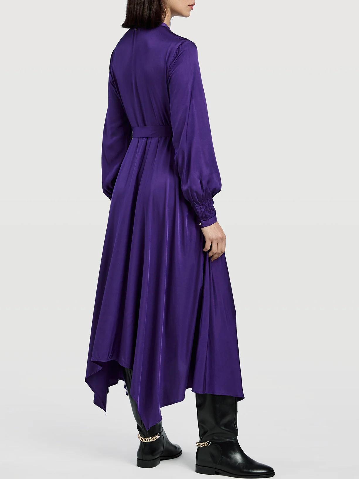 Vestido comprido com bainha assimétrica - Image 3